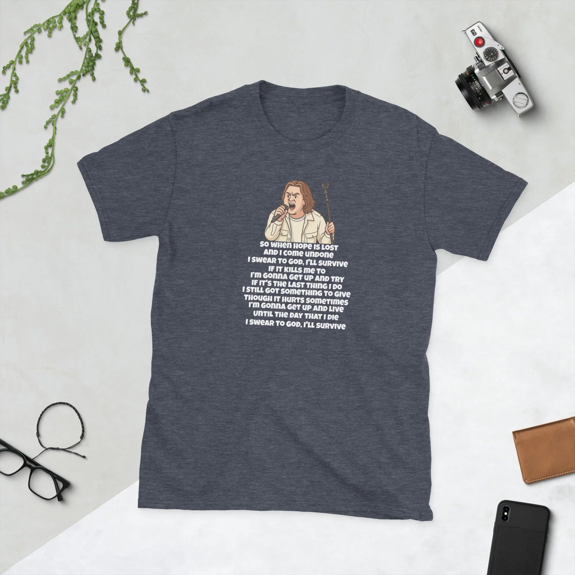 Lewis Capaldi Survive Lyrics T-Shirt | Unisex Cotton Blend Music Tee T-shirt Alcyone213k