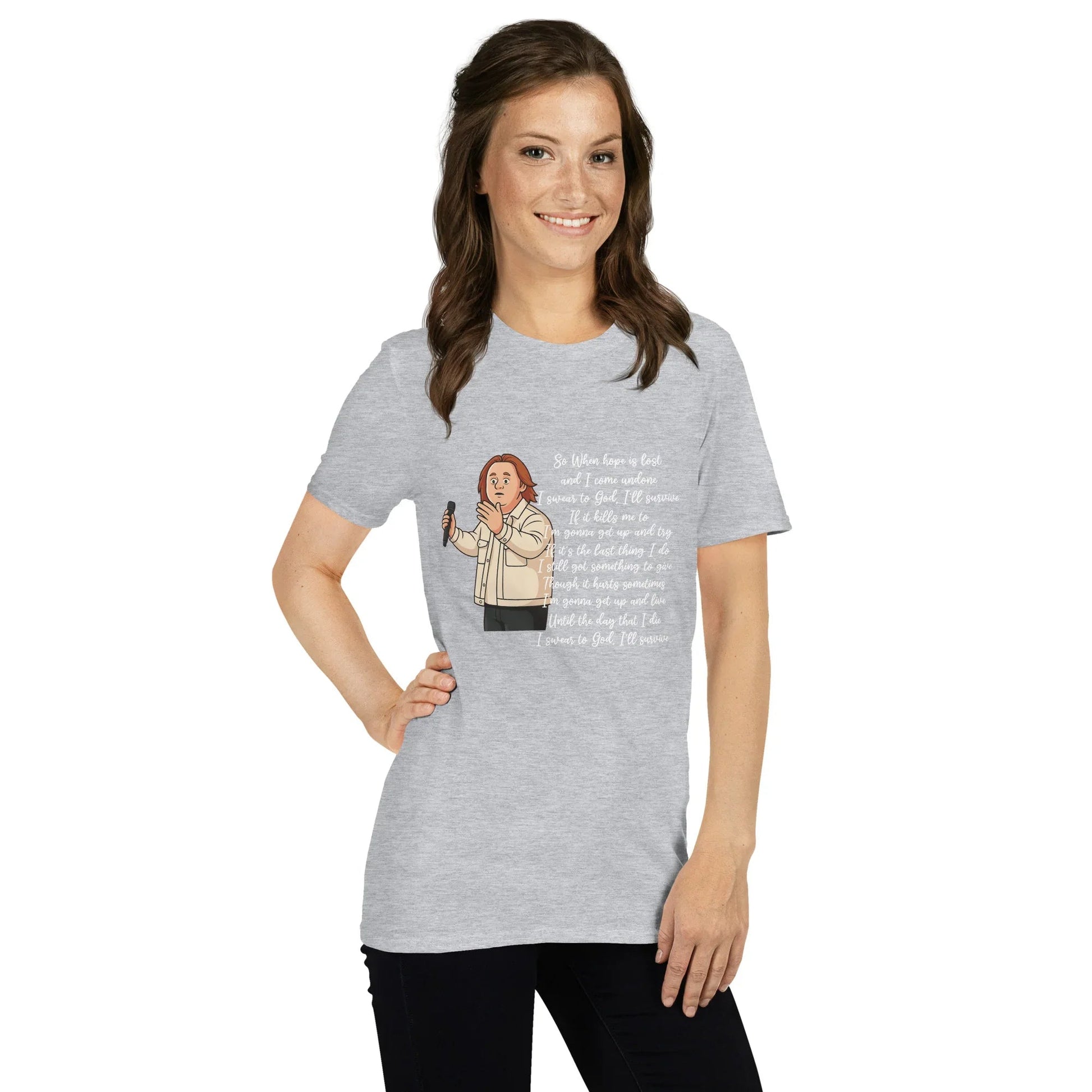 Lewis Capaldi Survive Lyrics T-Shirt – Unisex Cotton Blend T-shirt Alcyone213k