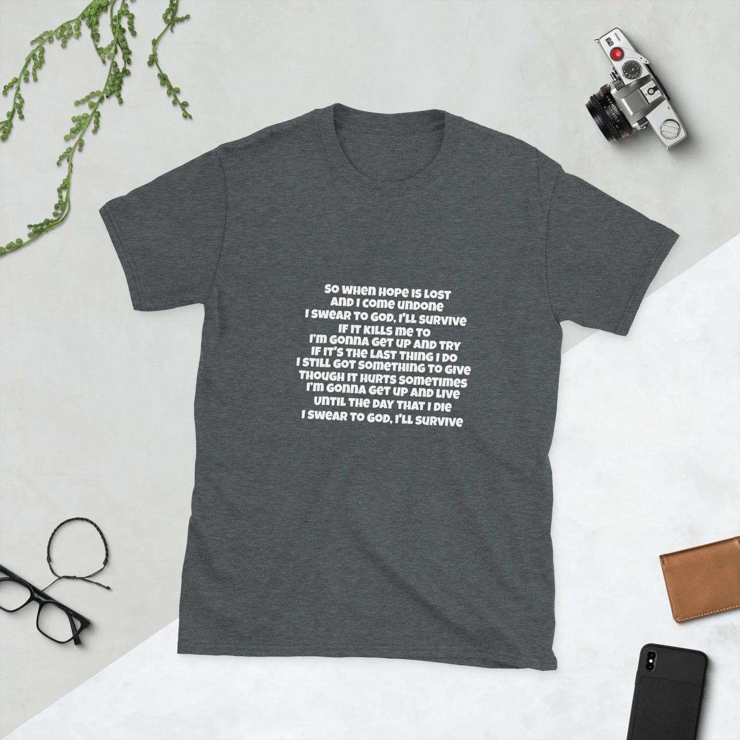 Lewis Capaldi Survive Lyrics T-Shirt | Unisex Cotton Music Apparel T-shirt Alcyone213k