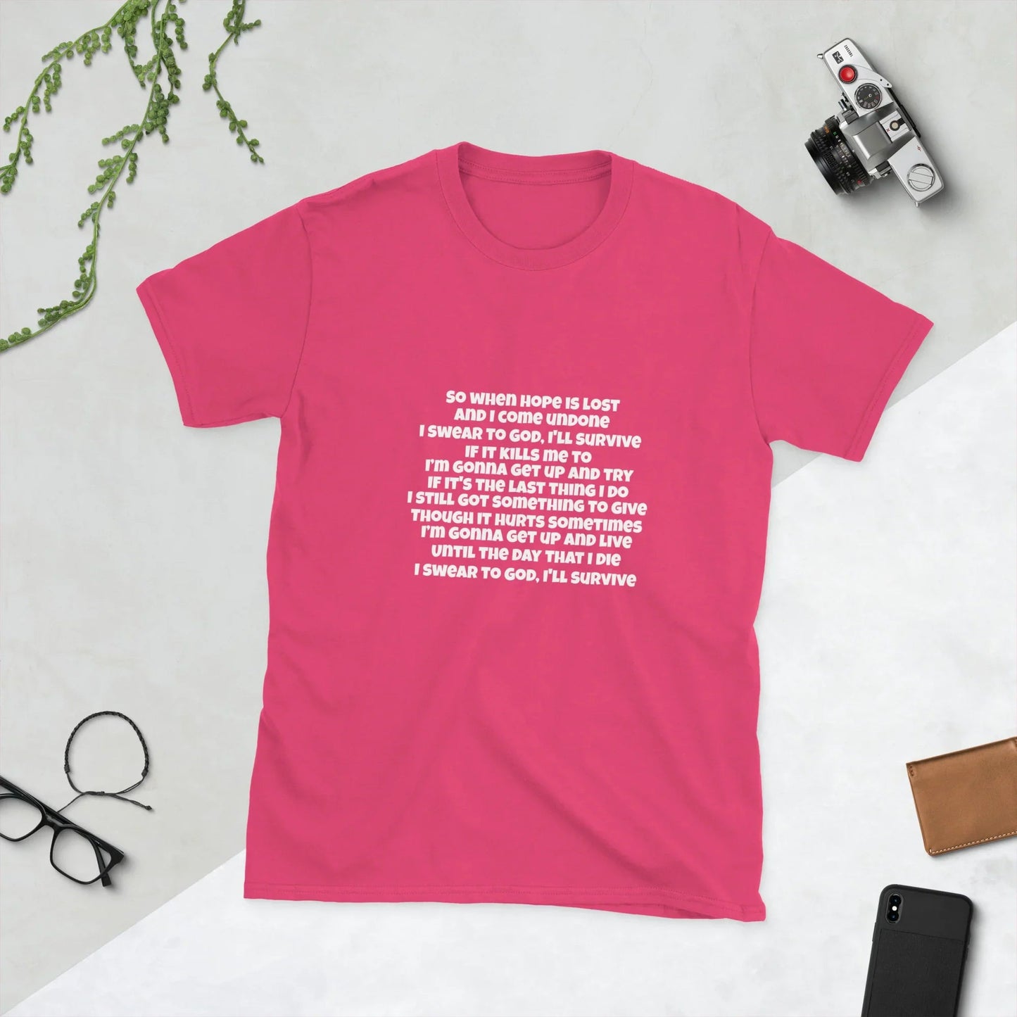 Lewis Capaldi Survive Lyrics T-Shirt | Unisex Cotton Music Apparel T-shirt Alcyone213k