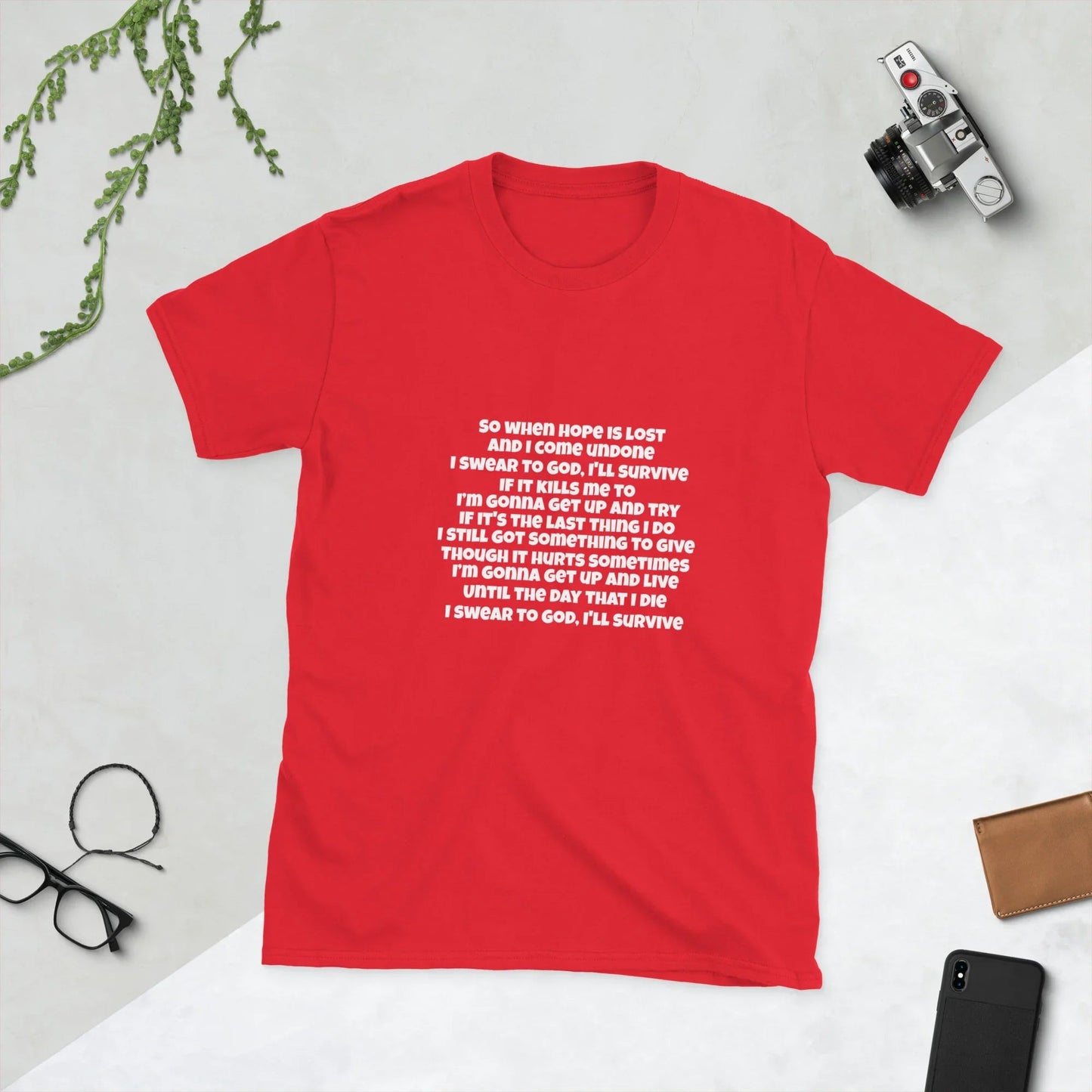 Lewis Capaldi Survive Lyrics T-Shirt | Unisex Cotton Music Apparel T-shirt Alcyone213k
