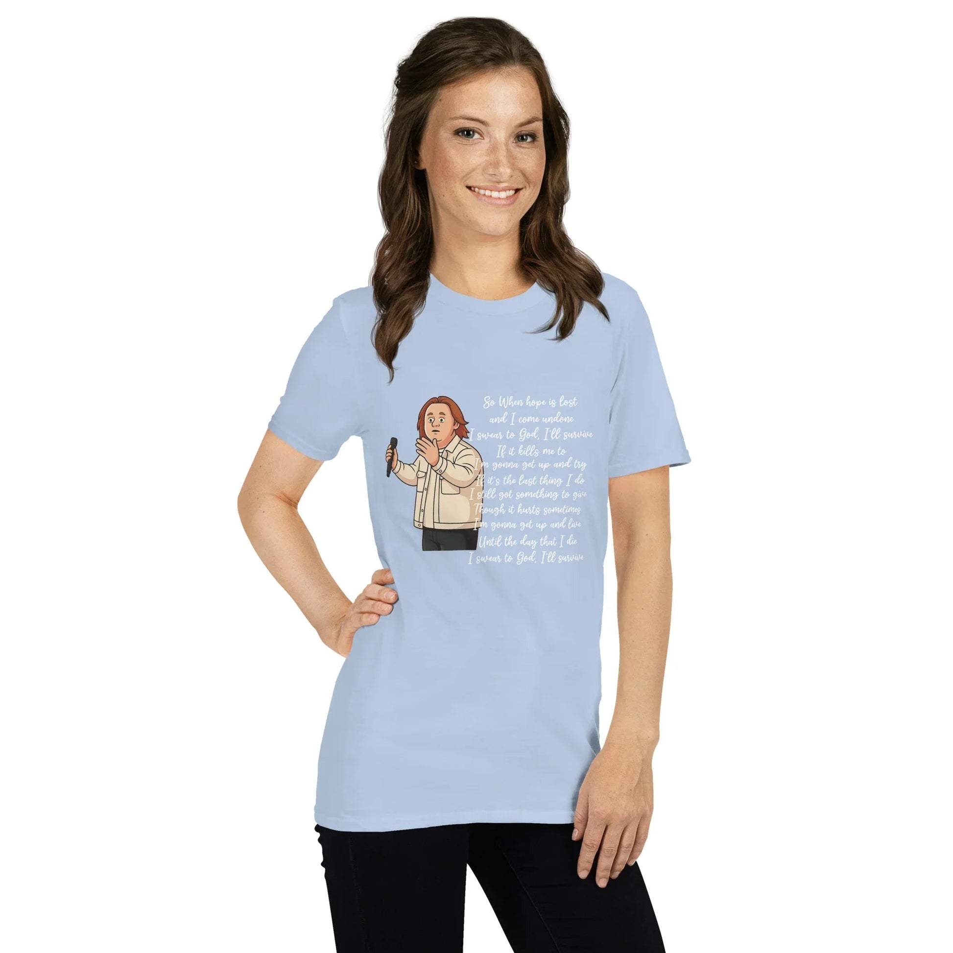 Lewis Capaldi Survive Lyrics T-Shirt – Unisex Cotton Blend T-shirt Alcyone213k