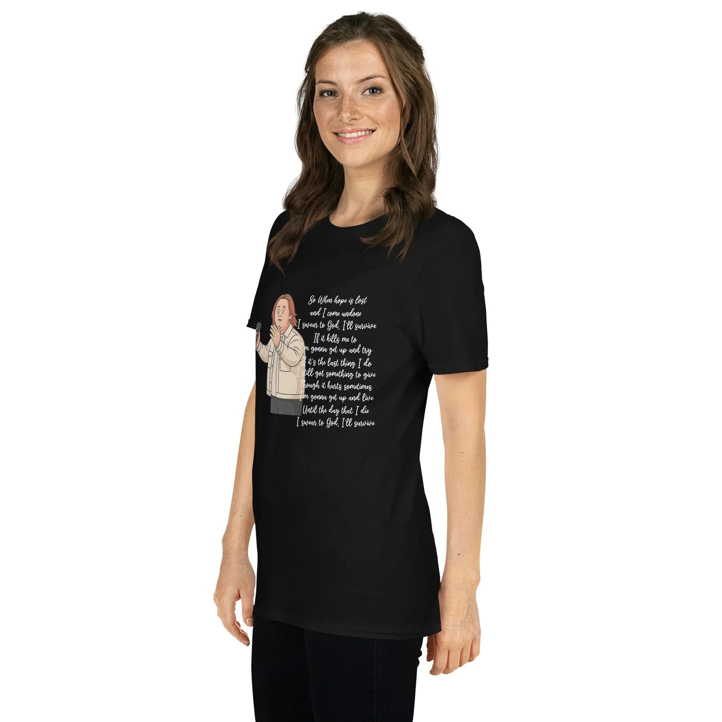 Lewis Capaldi Survive Lyrics T-Shirt – Unisex Cotton Blend T-shirt Alcyone213k