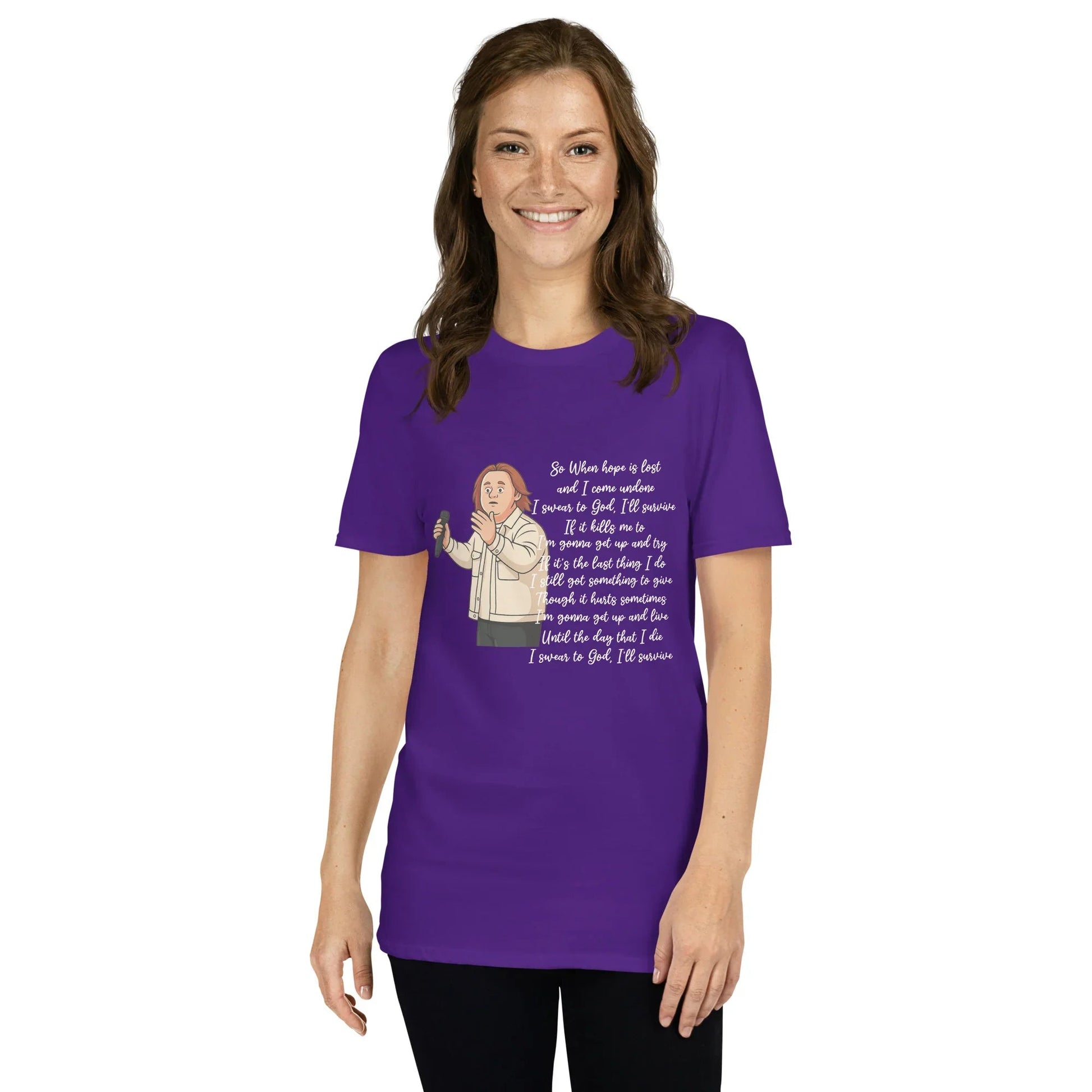 Lewis Capaldi Survive Lyrics T-Shirt – Unisex Cotton Blend T-shirt Alcyone213k