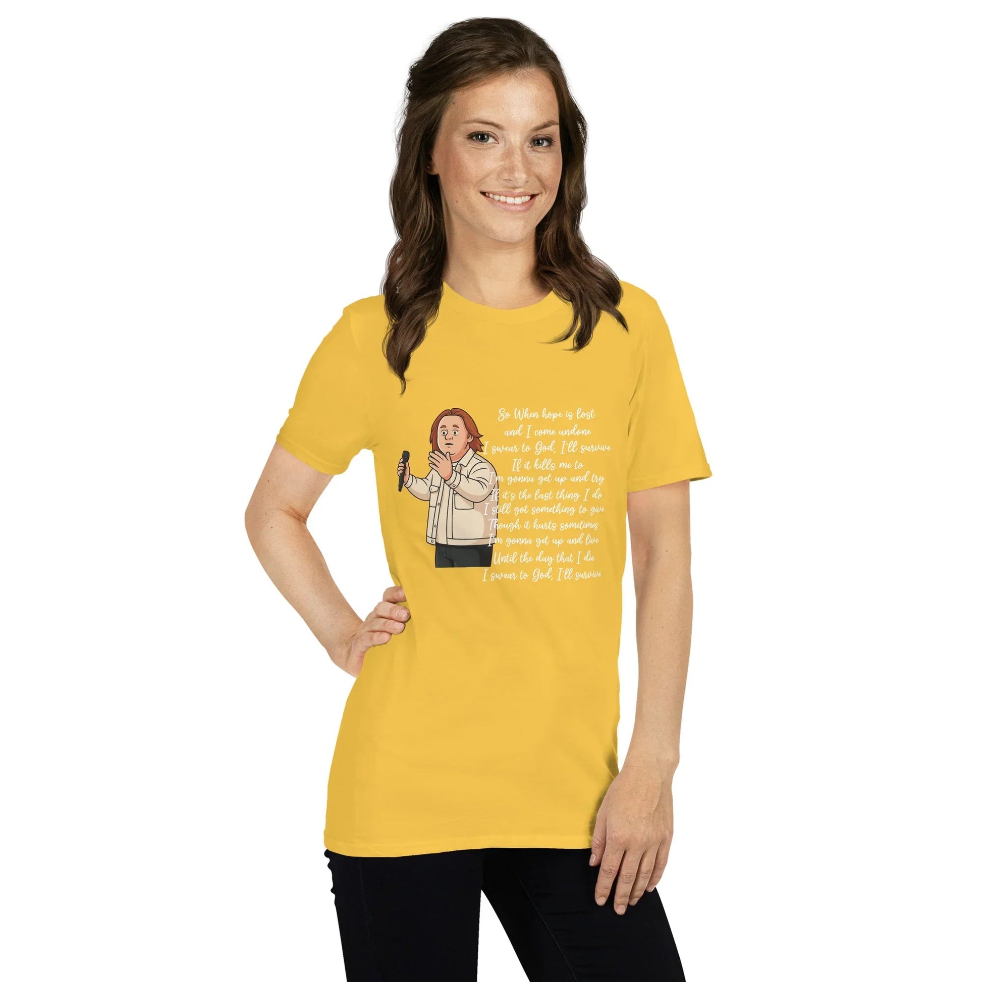 Lewis Capaldi Survive Lyrics T-Shirt – Unisex Cotton Blend T-shirt Alcyone213k