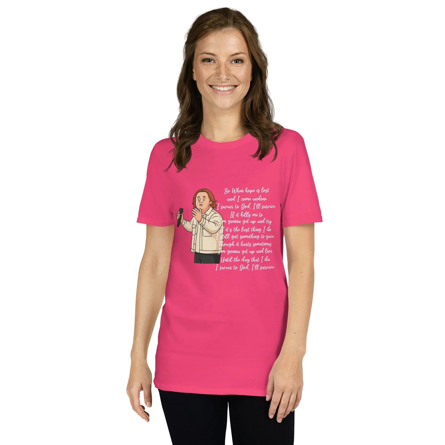 Lewis Capaldi Survive Lyrics T-Shirt – Unisex Cotton Blend T-shirt Alcyone213k