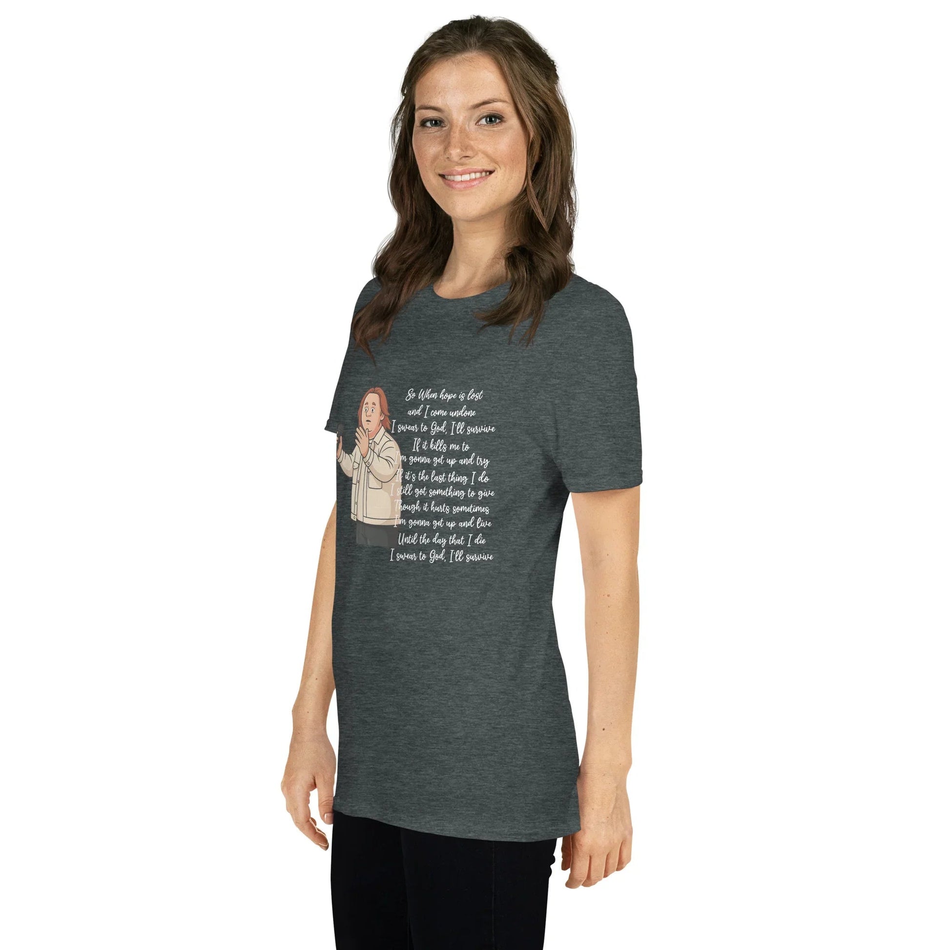 Lewis Capaldi Survive Lyrics T-Shirt – Unisex Cotton Blend T-shirt Alcyone213k