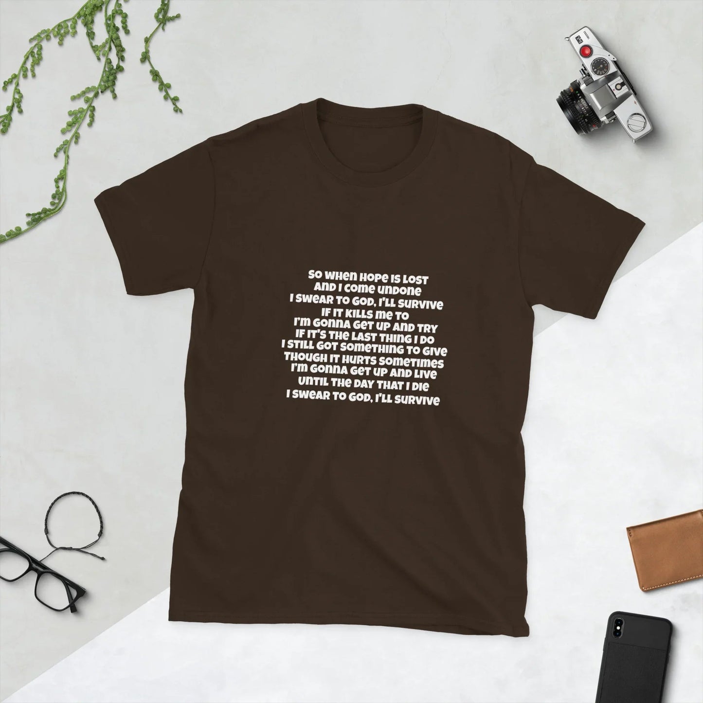 Lewis Capaldi Survive Lyrics T-Shirt | Unisex Cotton Music Apparel T-shirt Alcyone213k