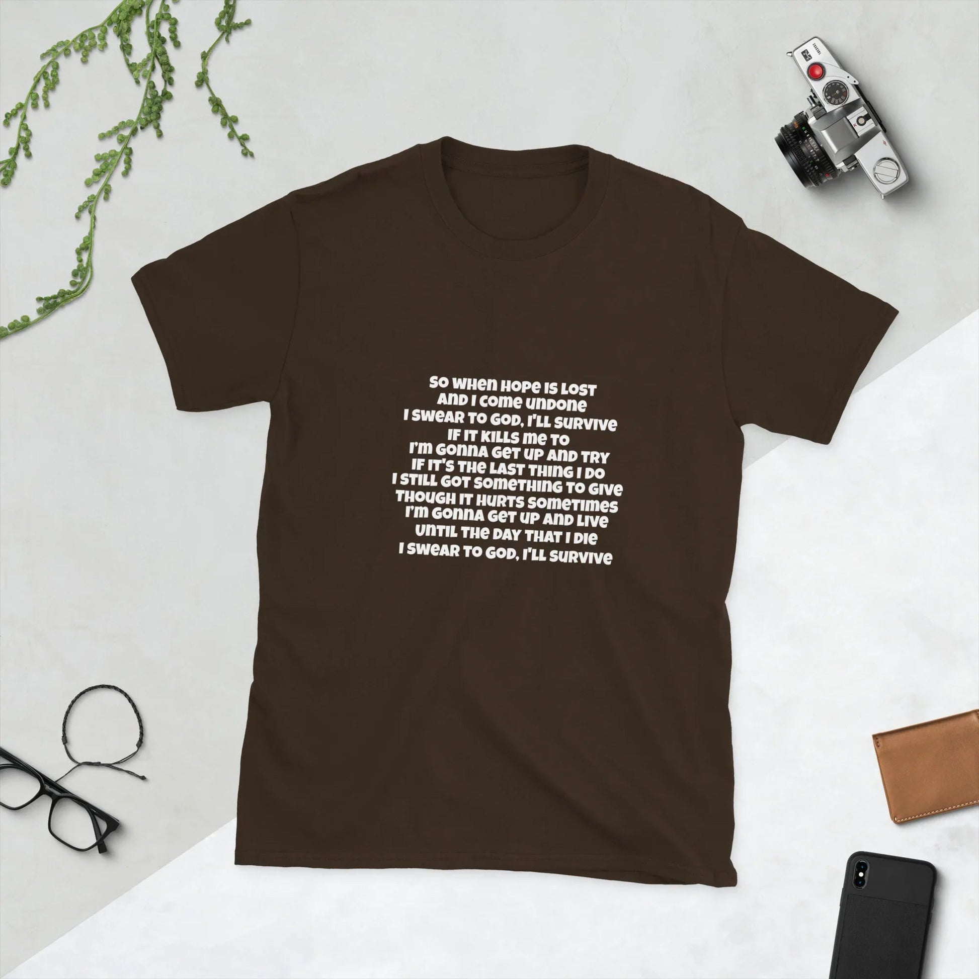 Lewis Capaldi Survive Lyrics T-Shirt | Unisex Cotton Music Apparel T-shirt Alcyone213k
