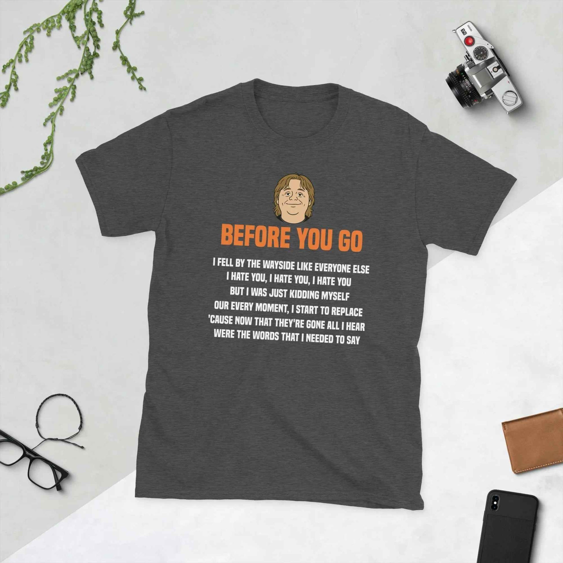 Lewis Capaldi "Before You Go" Lyrics T-Shirt - Unisex Cotton Tee T-shirt Alcyone213k