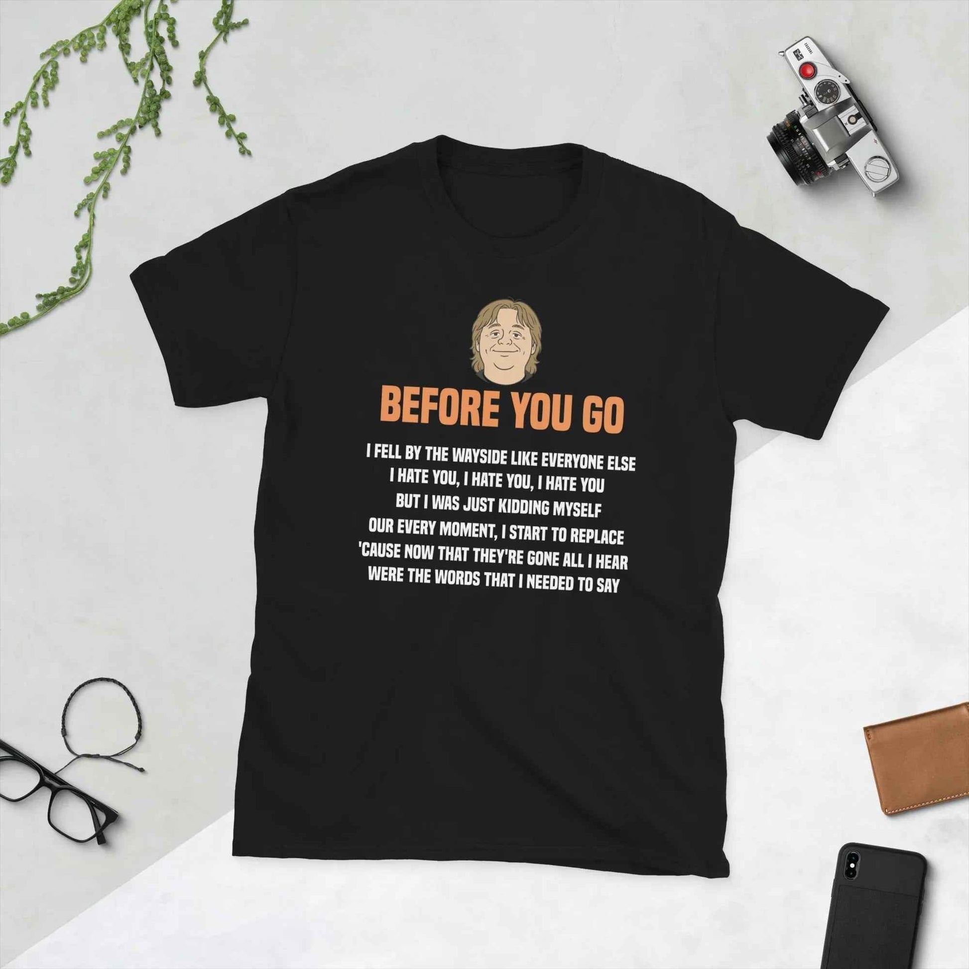 Lewis Capaldi "Before You Go" Lyrics T-Shirt - Unisex Cotton Tee T-shirt Alcyone213k