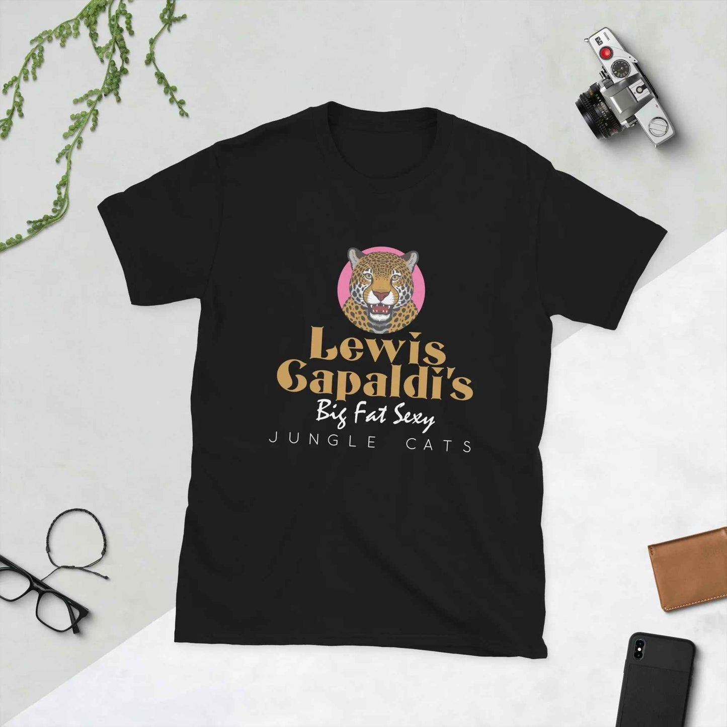 Lewis Capaldi 'Big Fat Sexy Jungle Cats' T-Shirt - Eco-Friendly Cotton T-shirt Alcyone213k