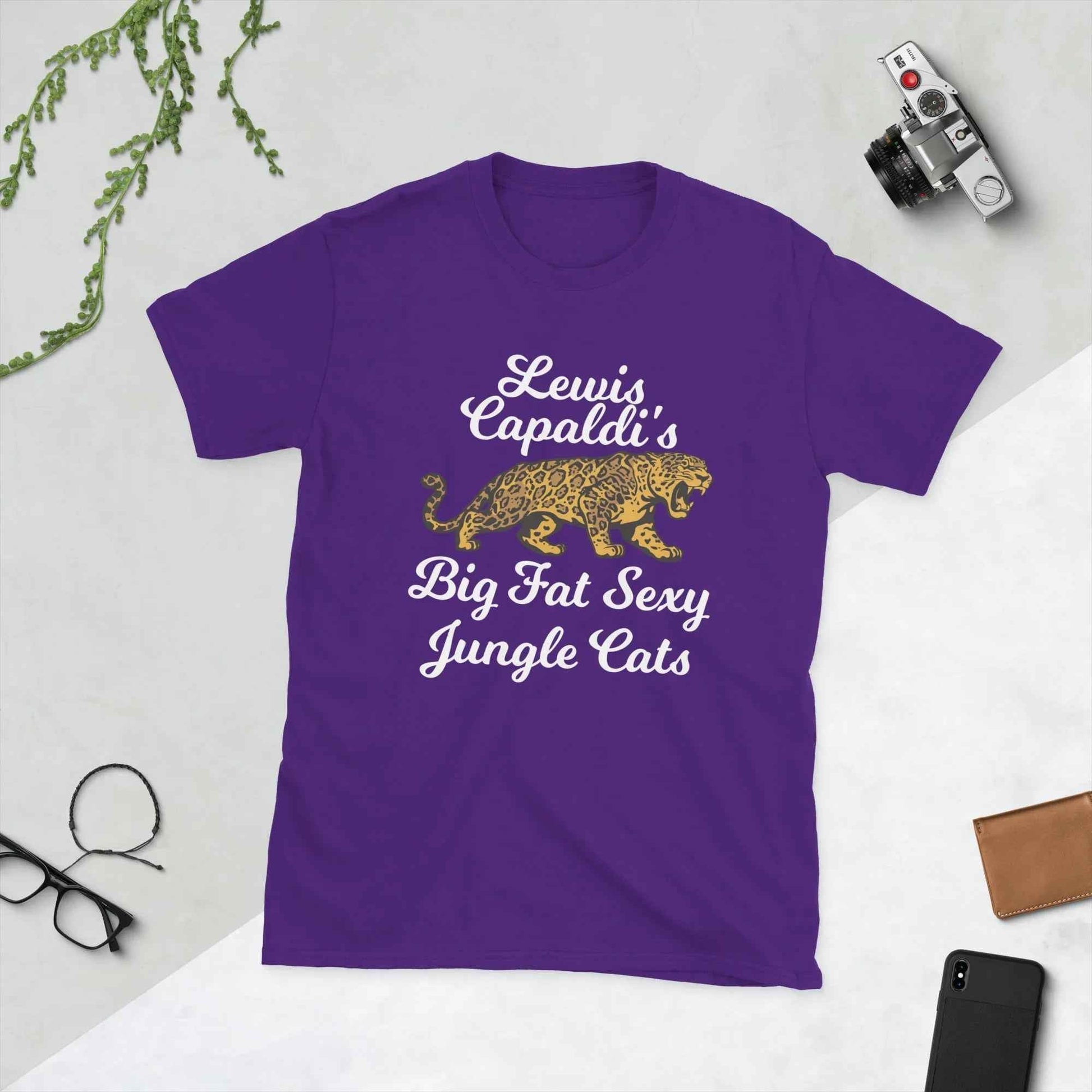 Lewis Capaldi Big Fat Sexy Jungle Cats Cotton T-Shirt | Music Tour Merch T-shirt Alcyone213k