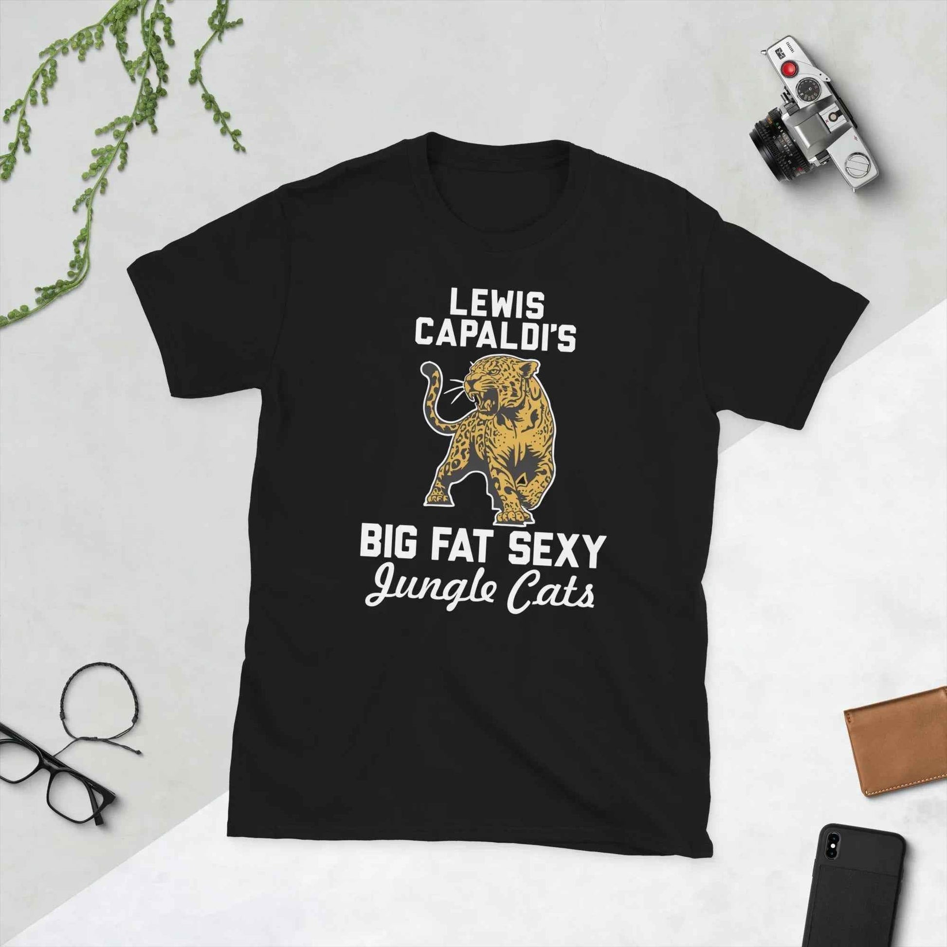 Lewis Capaldi 'Big Fat Sexy Jungle Cats' Cotton Tour T-Shirt T-shirt Alcyone213k