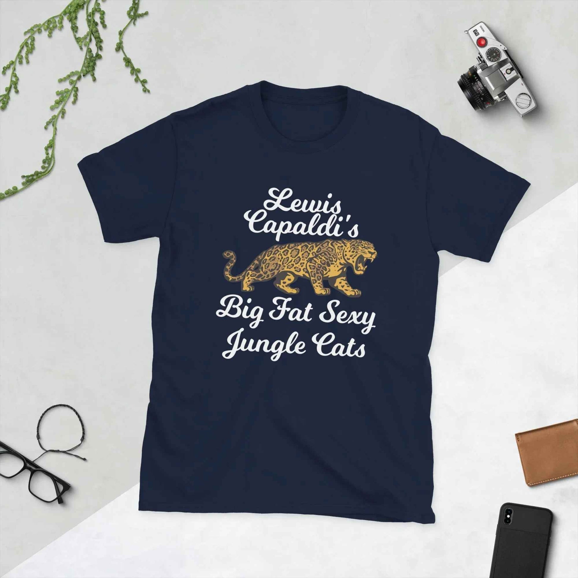 Lewis Capaldi Big Fat Sexy Jungle Cats Cotton T-Shirt | Music Tour Merch T-shirt Alcyone213k