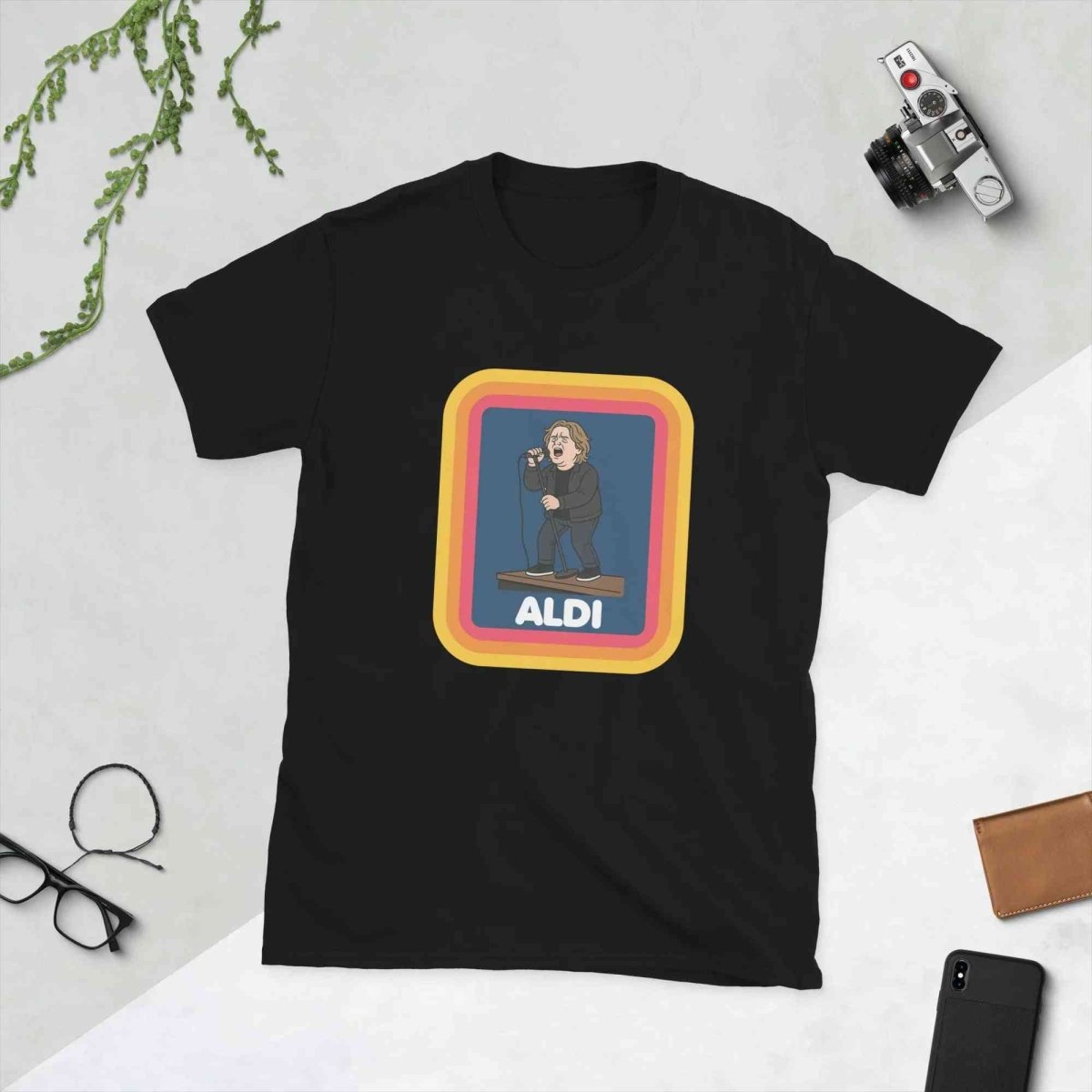 Lewis Capaldi T-Shirt | Unisex Cotton Tee with Capaldi On A Aldi Design T-shirt Alcyone213k