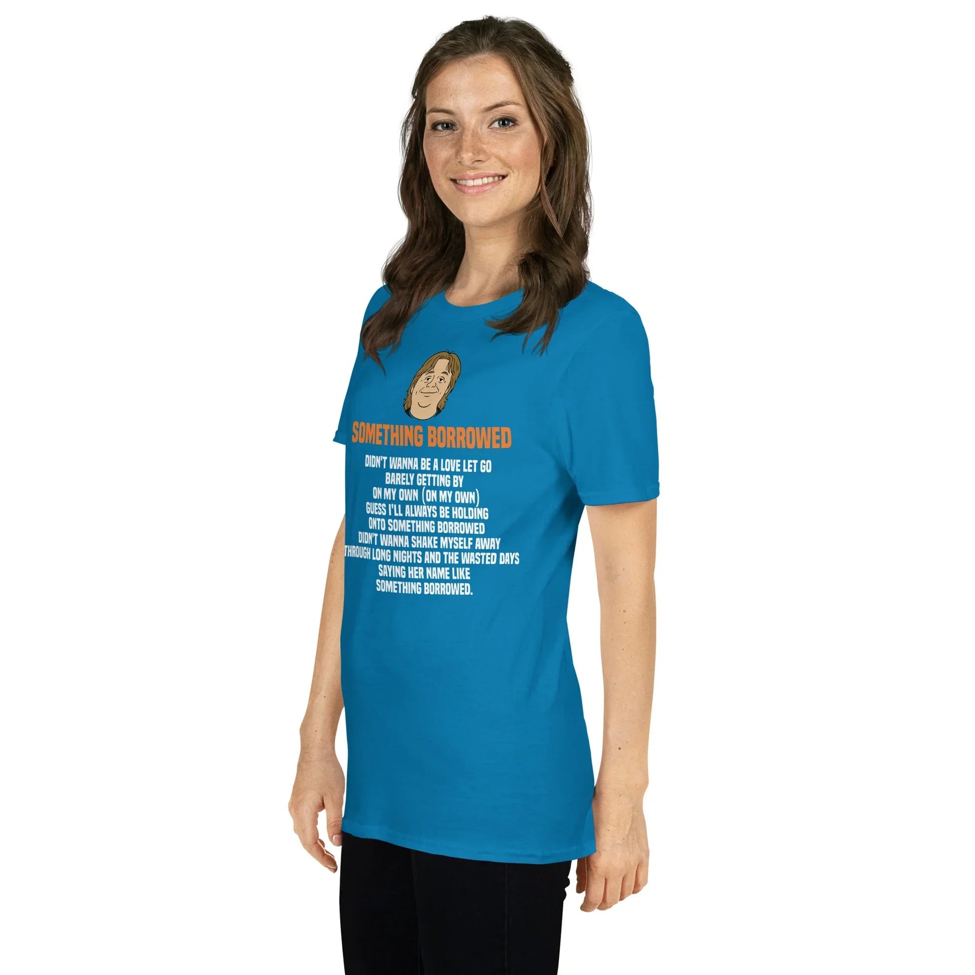 Lewis Capaldi T-Shirt | "Something Borrowed" Lyrics Unisex Cotton Tee T-shirt Alcyone213k