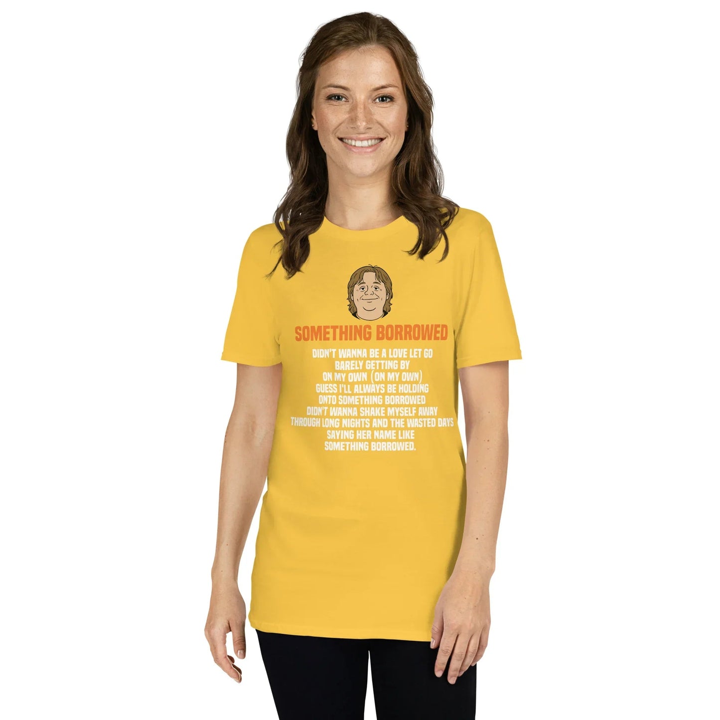 Lewis Capaldi T-Shirt | "Something Borrowed" Lyrics Unisex Cotton Tee T-shirt Alcyone213k
