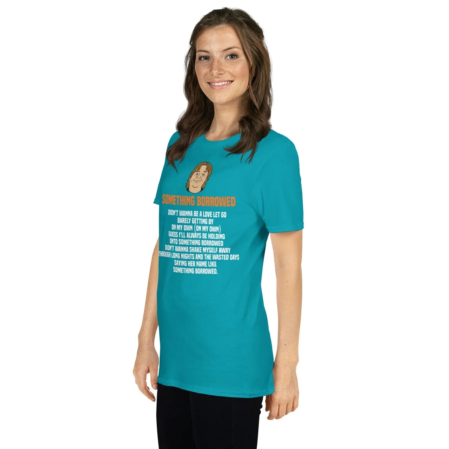 Lewis Capaldi T-Shirt | "Something Borrowed" Lyrics Unisex Cotton Tee T-shirt Alcyone213k