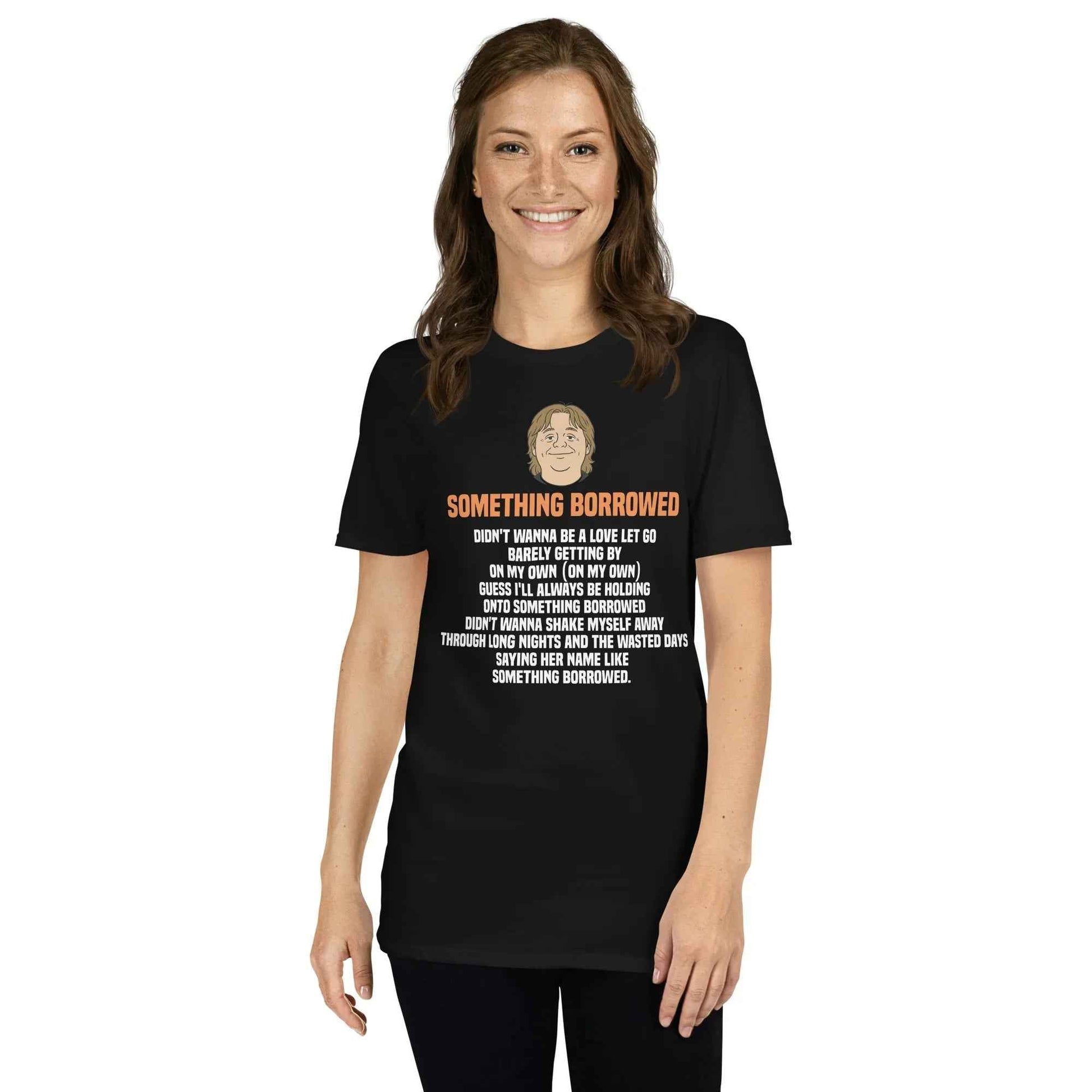 Lewis Capaldi T-Shirt | "Something Borrowed" Lyrics Unisex Cotton Tee T-shirt Alcyone213k