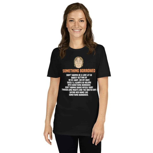 Lewis Capaldi T-Shirt | "Something Borrowed" Lyrics Unisex Cotton Tee T-shirt Alcyone213k