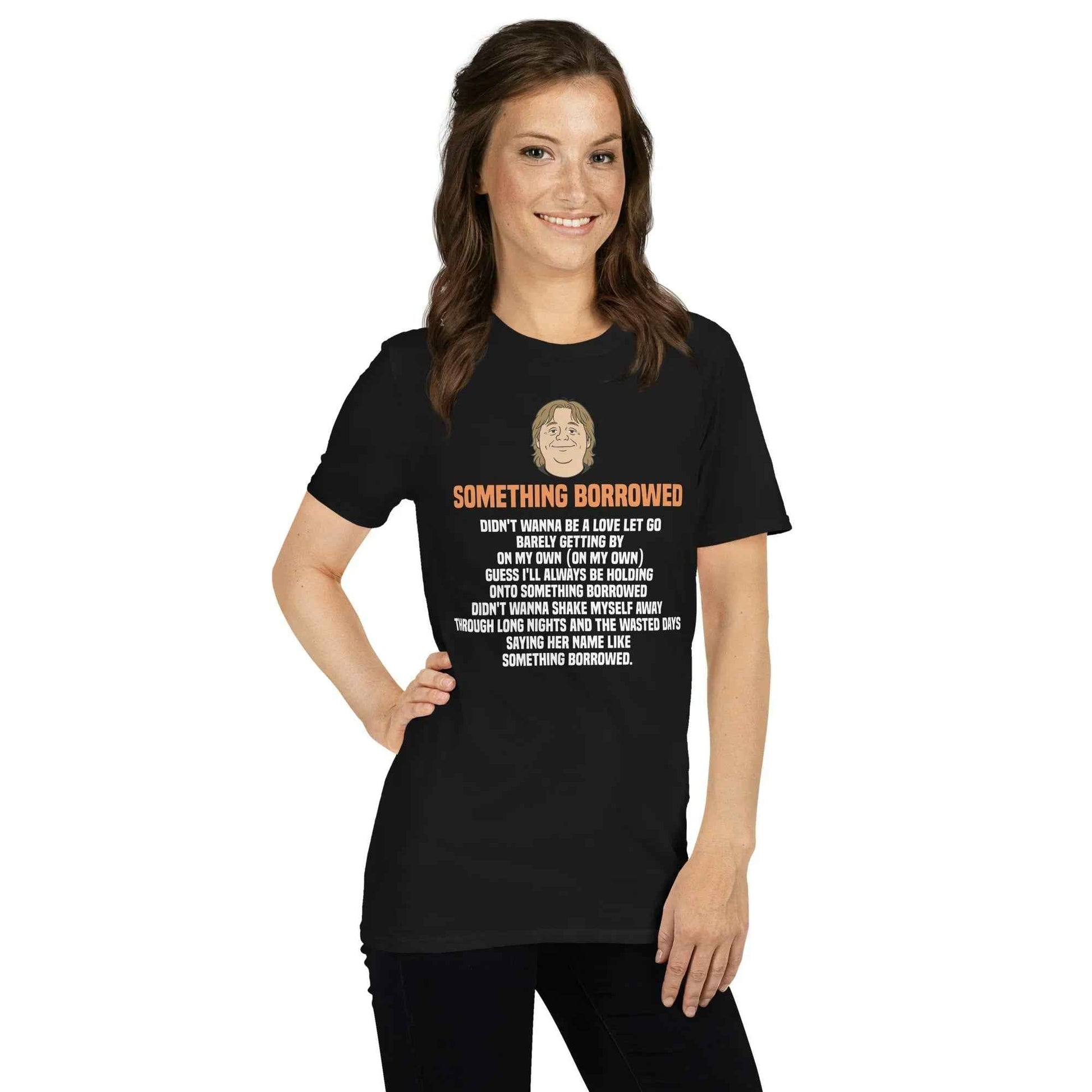 Lewis Capaldi T-Shirt | "Something Borrowed" Lyrics Unisex Cotton Tee T-shirt Alcyone213k