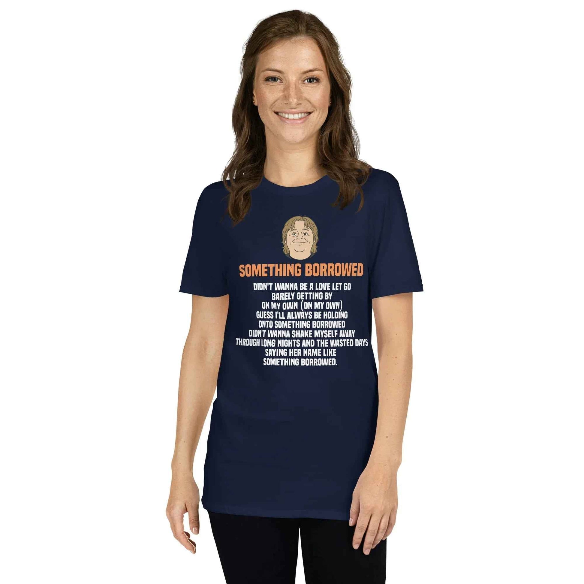 Lewis Capaldi T-Shirt | "Something Borrowed" Lyrics Unisex Cotton Tee T-shirt Alcyone213k