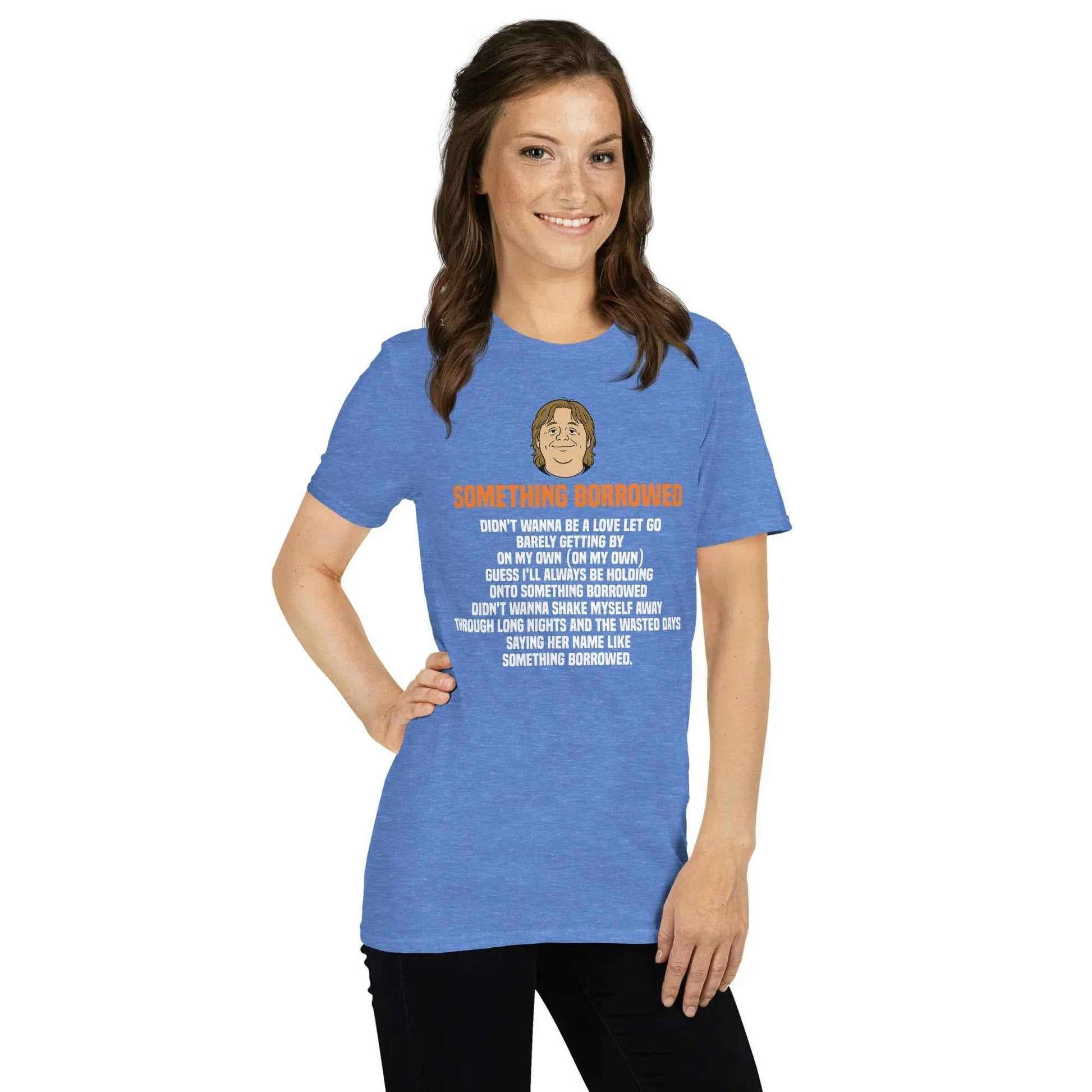 Lewis Capaldi T-Shirt | "Something Borrowed" Lyrics Unisex Cotton Tee T-shirt Alcyone213k