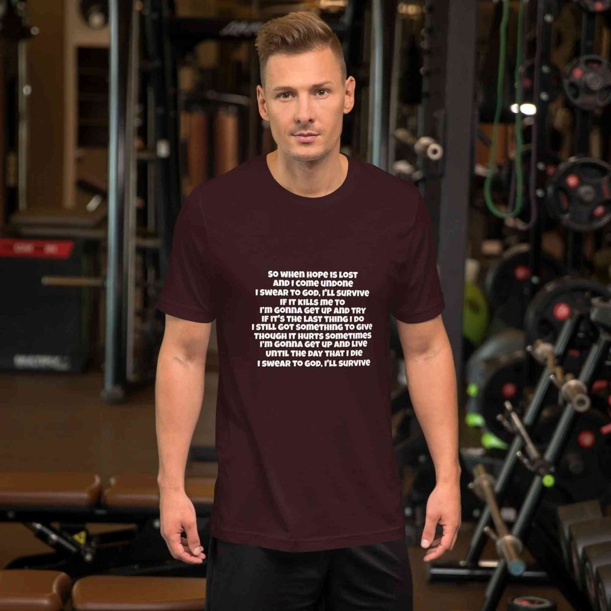 Lewis Capaldi Survive Lyrics T-Shirt | Black Cotton Tee Alcyone213k