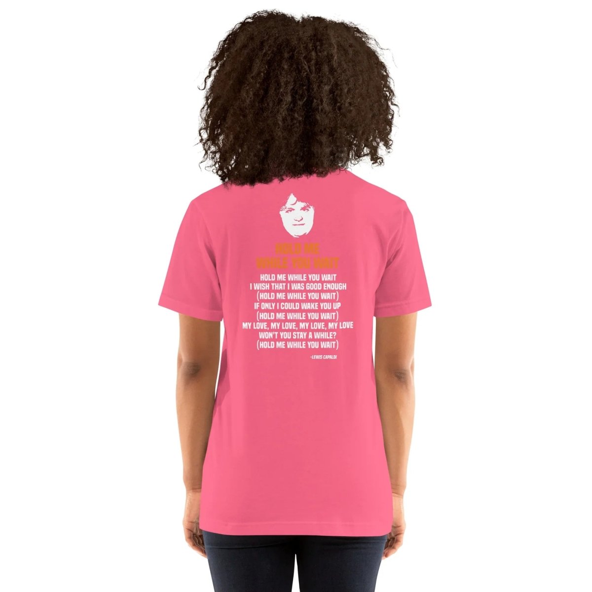 Lewis Capaldi "Hold Me While I Wait" Lyric T-Shirt | Unisex Cotton Tee Alcyone213k