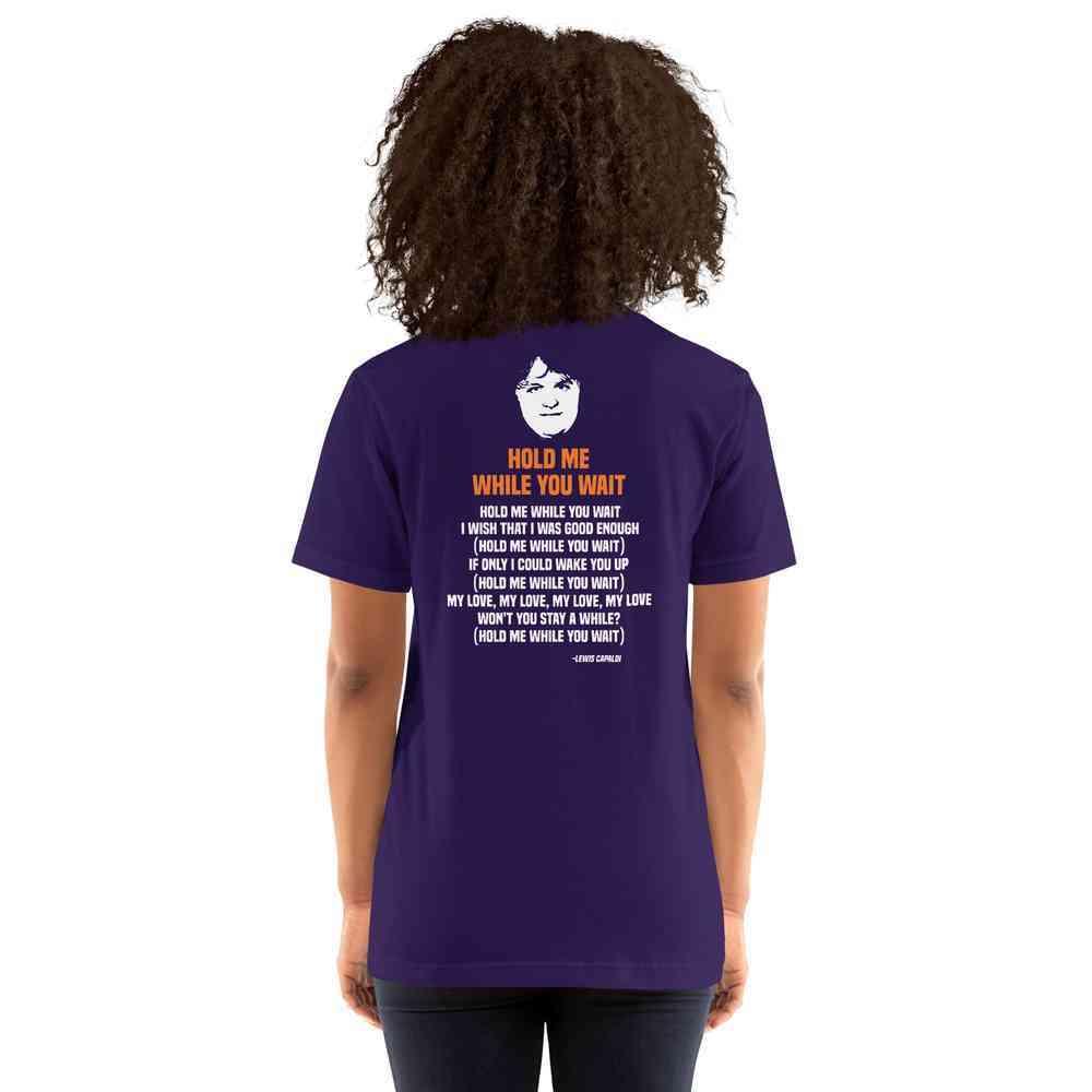 Lewis Capaldi "Hold Me While I Wait" Lyric T-Shirt | Unisex Cotton Tee Alcyone213k