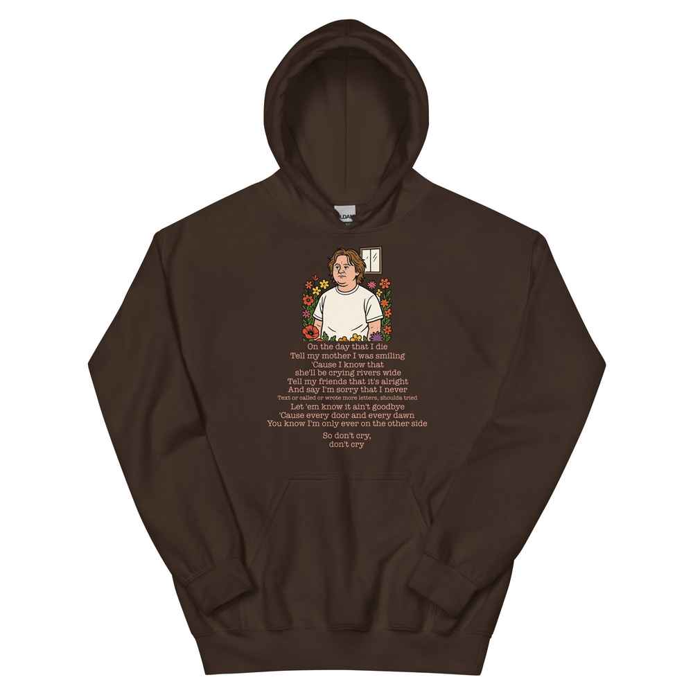 Lewis Capaldi Unisex Hoodie - "On The Day That I Die" Lyric Graphic Alcyone213k