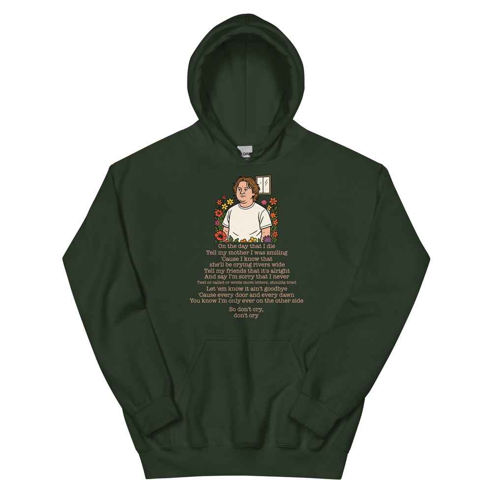 Lewis Capaldi Unisex Hoodie - "On The Day That I Die" Lyric Graphic Alcyone213k