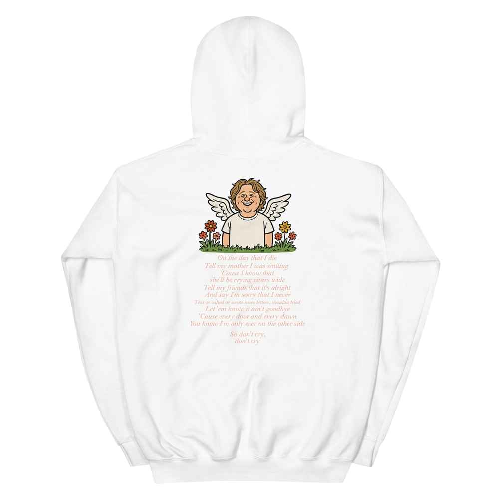 Lewis Capaldi "On The Day That I Die" Lyrics Hoodie - Unisex Black Cotton Blend Alcyone213k