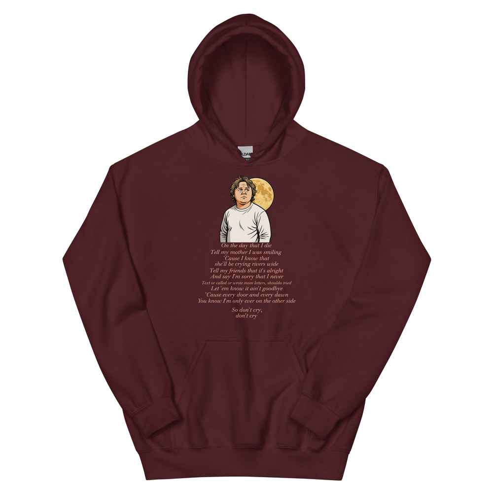 Lewis Capaldi Hoodie | "On The Day That I Die" Lyrics | Unisex Cotton-Polyester Blend Alcyone213k