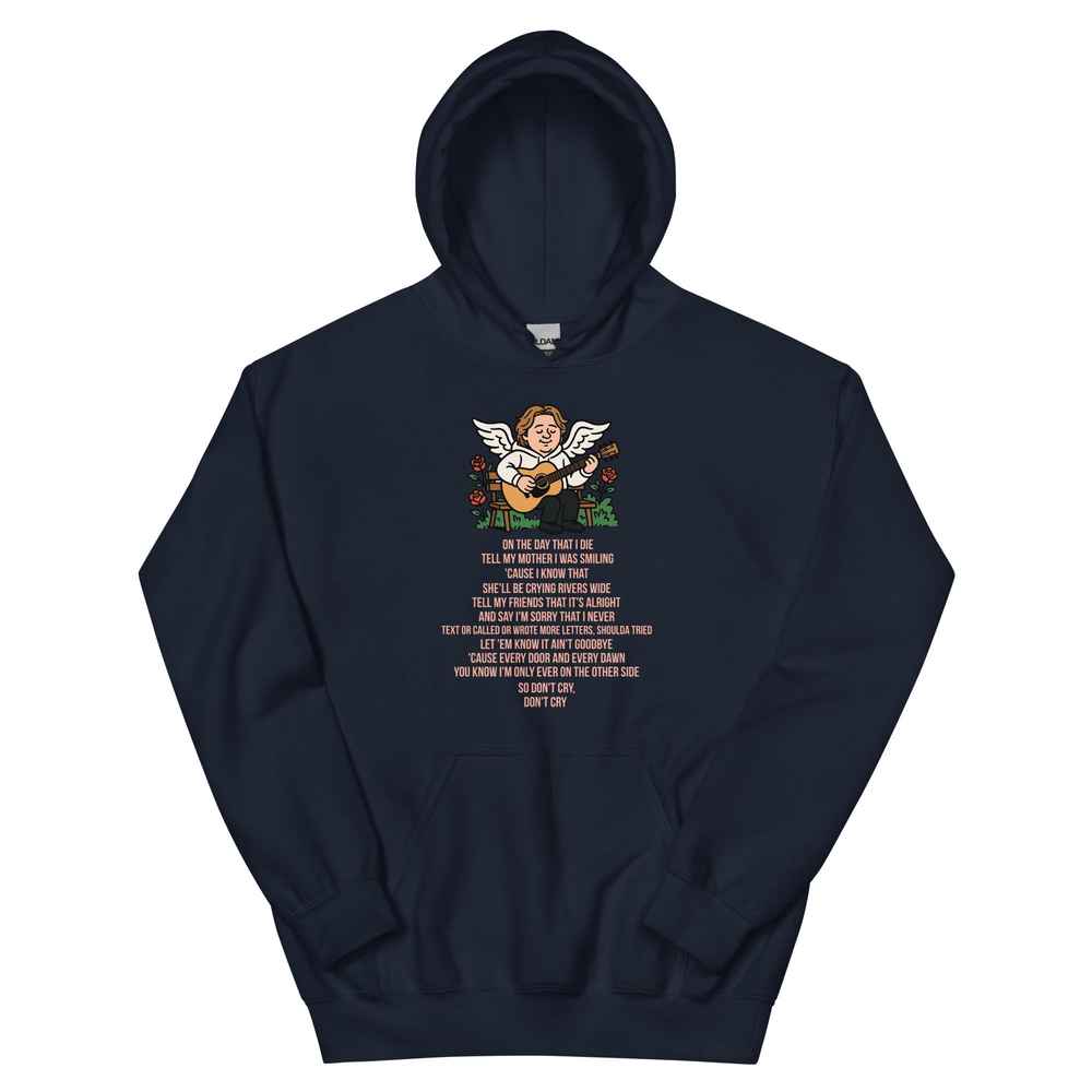 Lewis Capaldi "On The Day That I Die" Lyrics Hoodie - Unisex Cotton Blend Alcyone213k