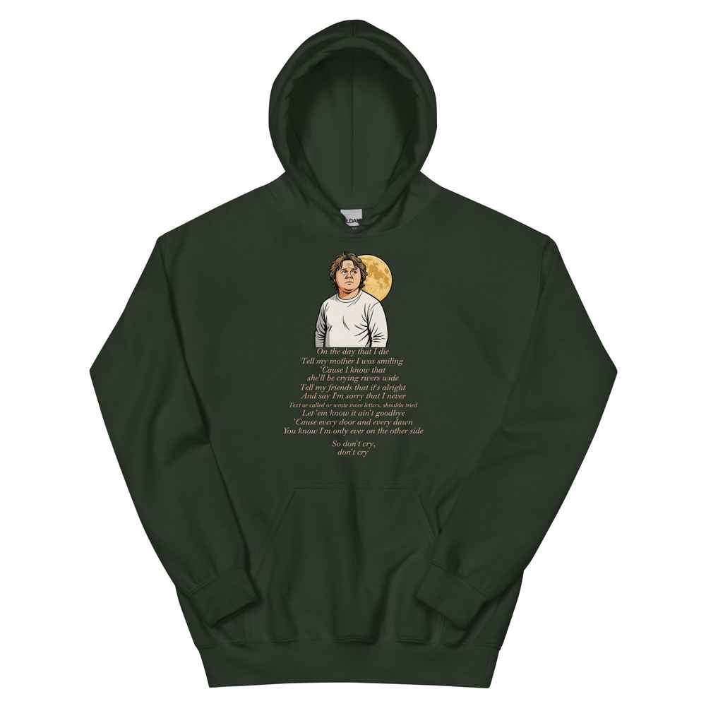 Lewis Capaldi Hoodie | "On The Day That I Die" Lyrics | Unisex Cotton-Polyester Blend Alcyone213k