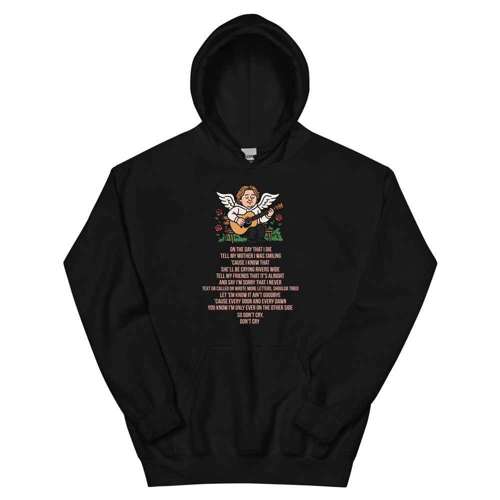 Lewis Capaldi "On The Day That I Die" Lyrics Hoodie - Unisex Cotton Blend Alcyone213k