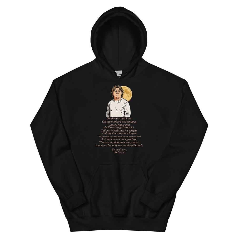 Lewis Capaldi Hoodie | "On The Day That I Die" Lyrics | Unisex Cotton-Polyester Blend Alcyone213k