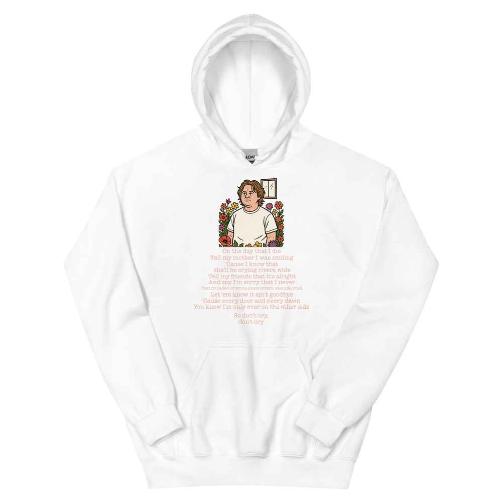 Lewis Capaldi Unisex Hoodie - "On The Day That I Die" Lyric Graphic Alcyone213k