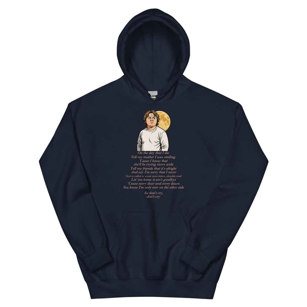 Lewis Capaldi Hoodie | "On The Day That I Die" Lyrics | Unisex Cotton-Polyester Blend Alcyone213k
