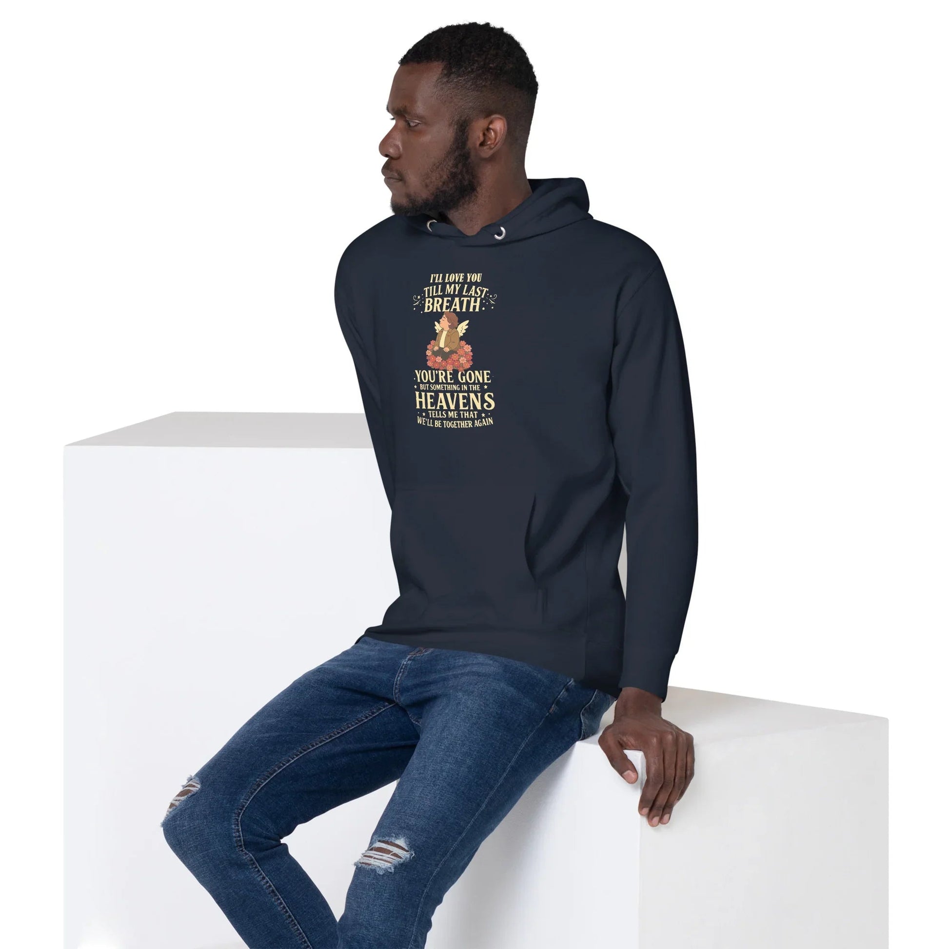 Lewis Capaldi Hoodie - "Something In The Heavens" Lyric Unisex Cotton Blend Alcyone213k