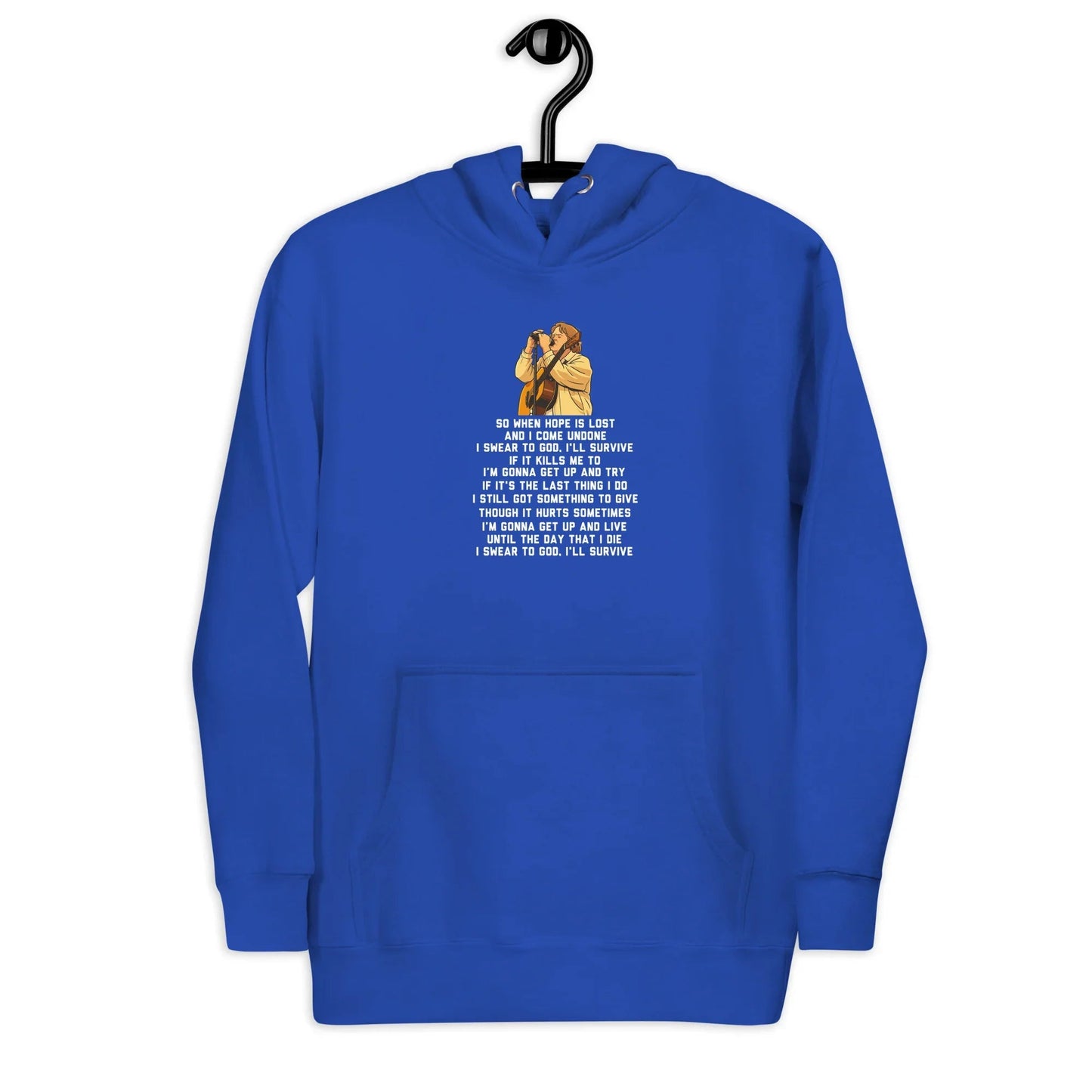 Lewis Capaldi Unisex Hoodie - "Survive" Lyrics Graphic Cotton Blend Alcyone213k