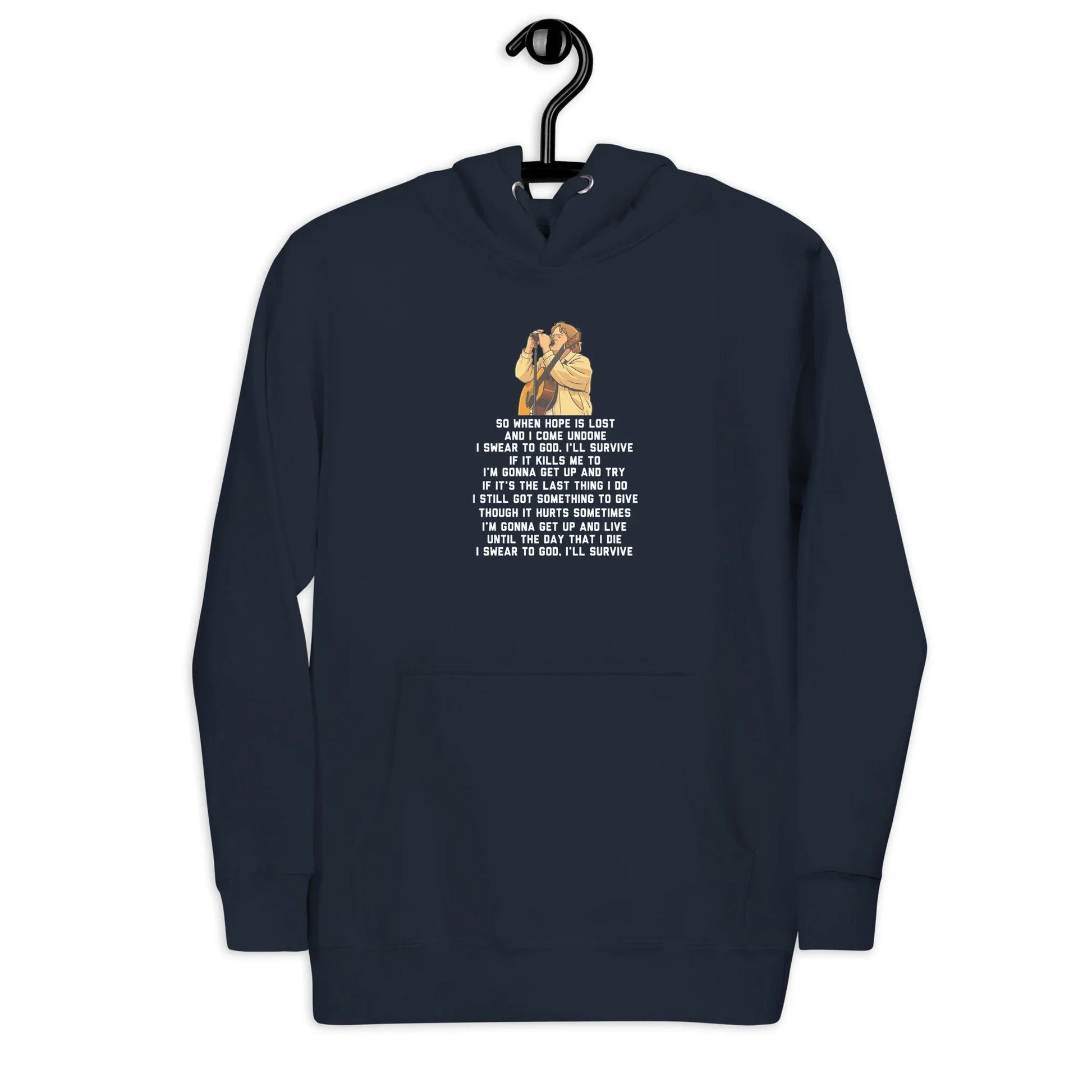 Lewis Capaldi Unisex Hoodie - "Survive" Lyrics Graphic Cotton Blend Alcyone213k