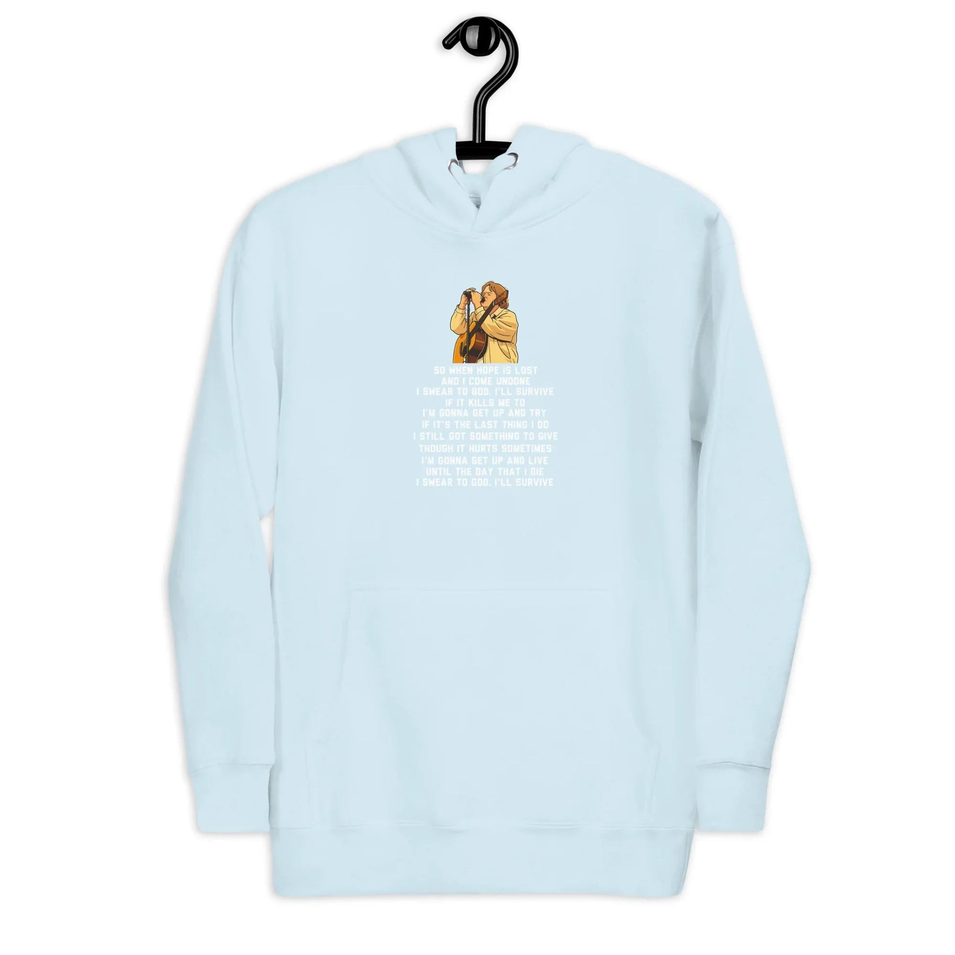 Lewis Capaldi Unisex Hoodie - "Survive" Lyrics Graphic Cotton Blend Alcyone213k