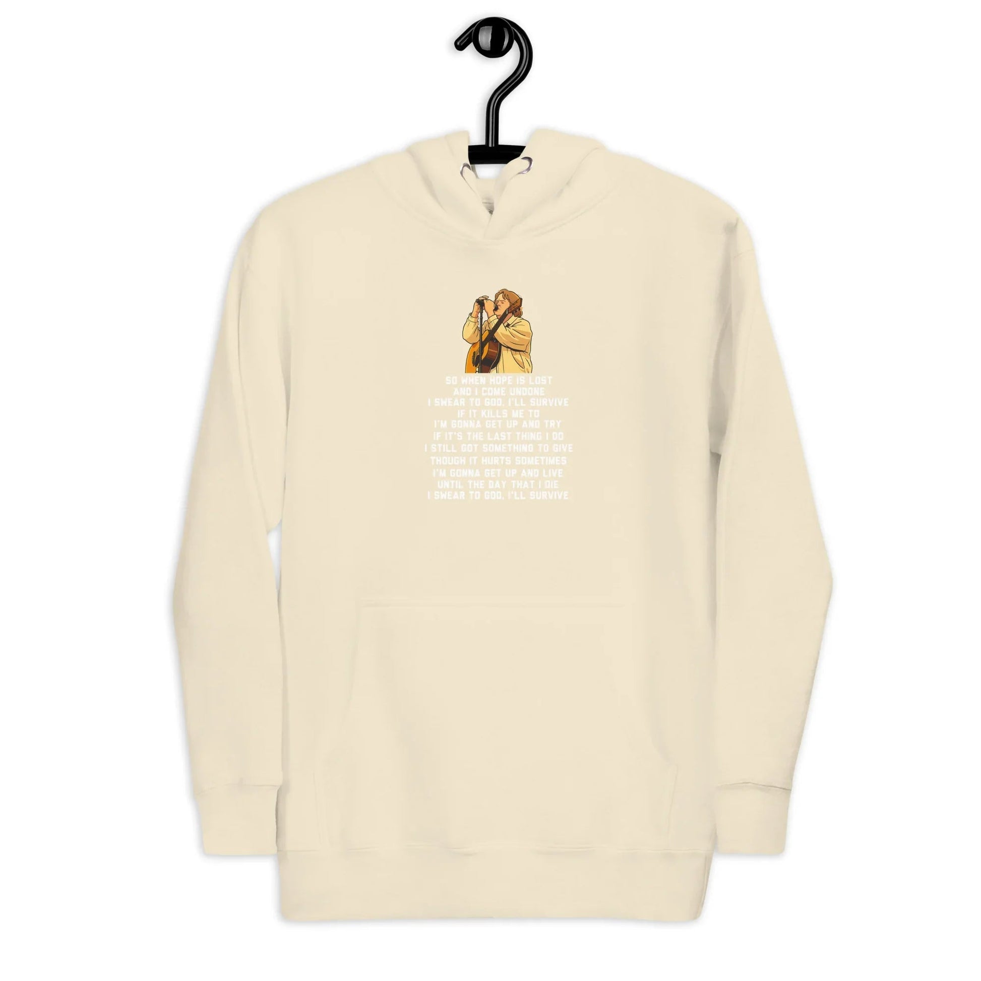 Lewis Capaldi Unisex Hoodie - "Survive" Lyrics Graphic Cotton Blend Alcyone213k