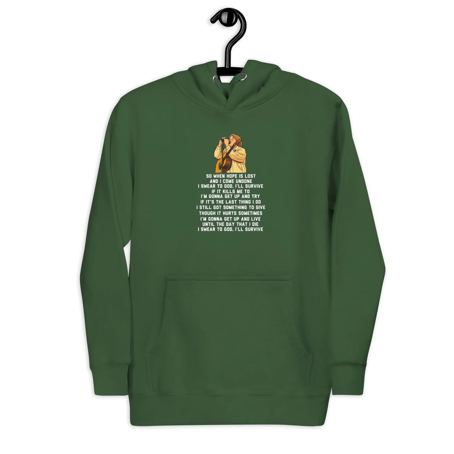 Lewis Capaldi Unisex Hoodie - "Survive" Lyrics Graphic Cotton Blend Alcyone213k