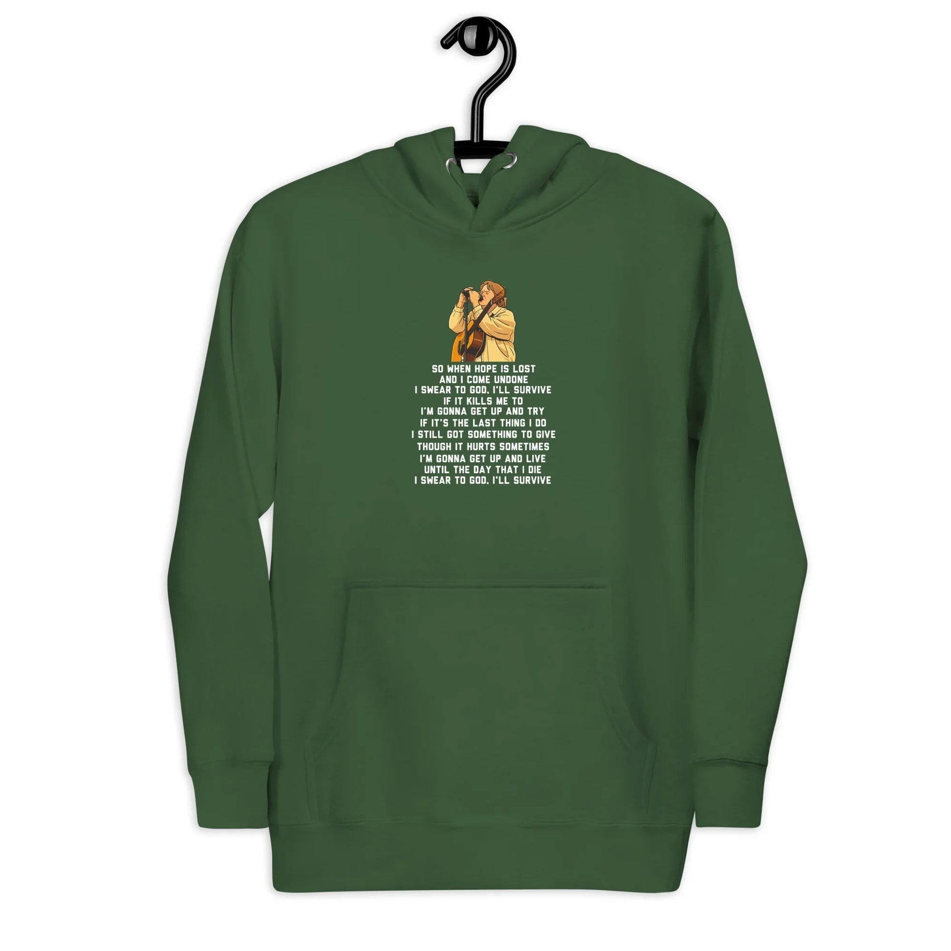 Lewis Capaldi Unisex Hoodie - "Survive" Lyrics Graphic Cotton Blend Alcyone213k