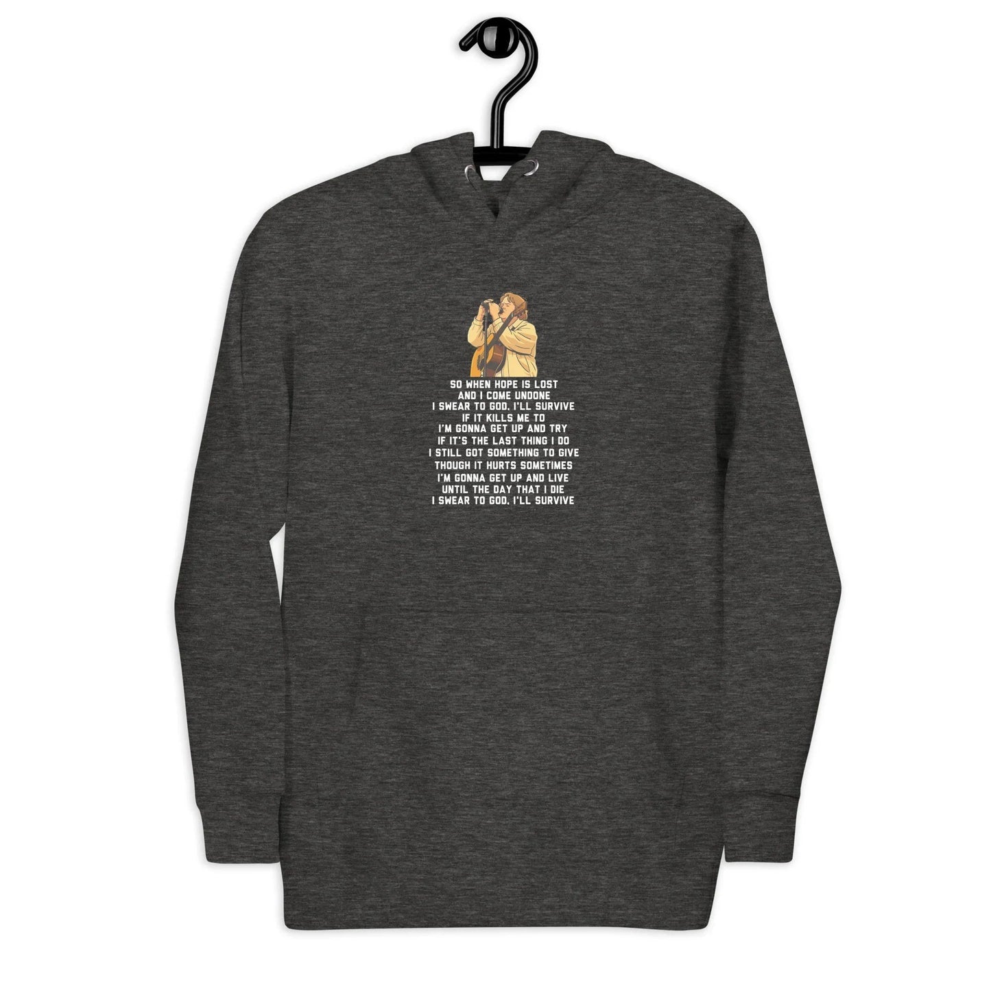 Lewis Capaldi Unisex Hoodie - "Survive" Lyrics Graphic Cotton Blend Alcyone213k