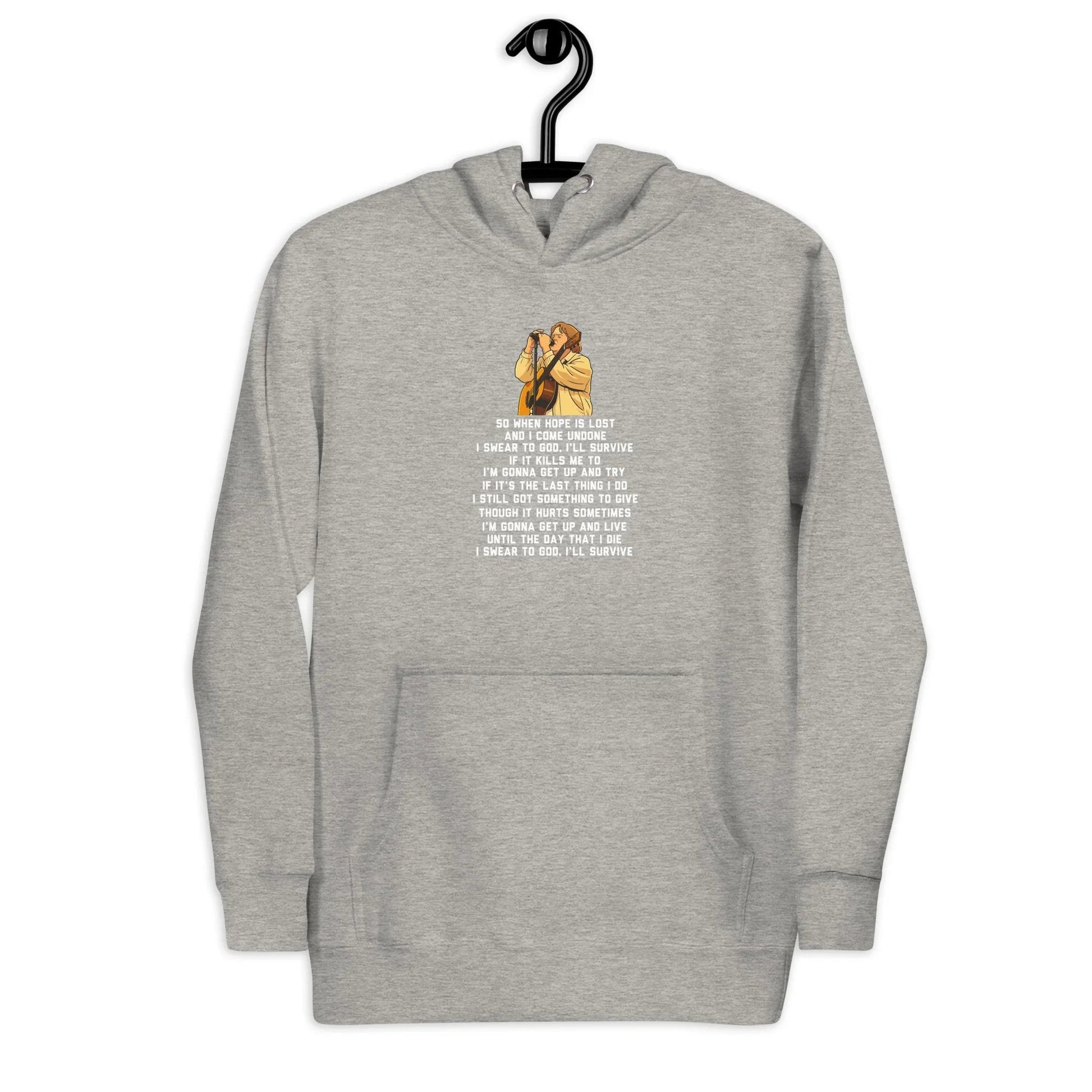 Lewis Capaldi Unisex Hoodie - "Survive" Lyrics Graphic Cotton Blend Alcyone213k